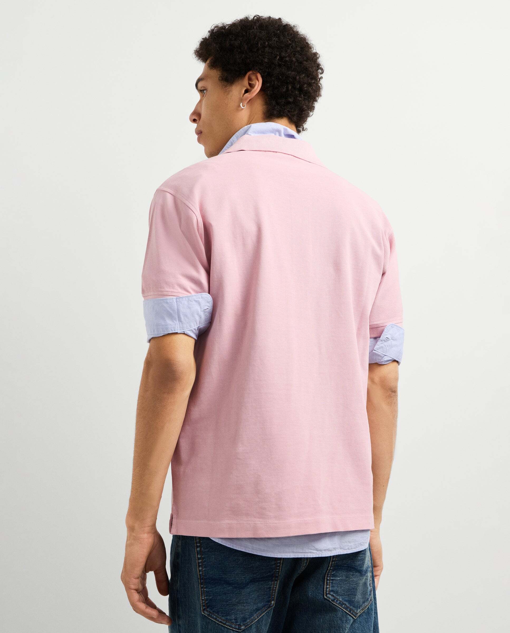Polo de hombre piqué fit regular - Pepe Jeans - Rosa pastel Rosa pastel-3