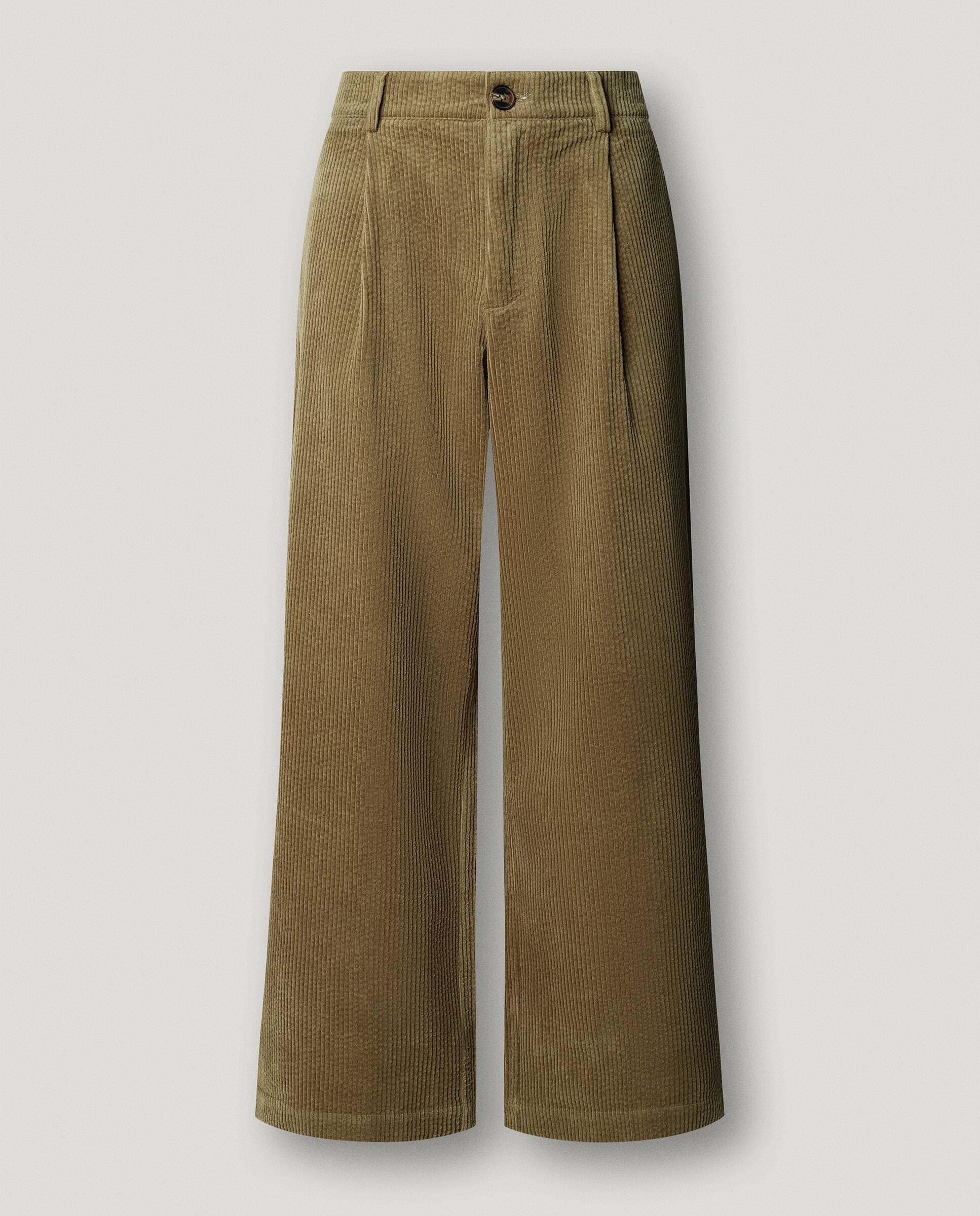 Pantalón de mujer de pana fit recto - Pepe Jeans - Verde Verde-6