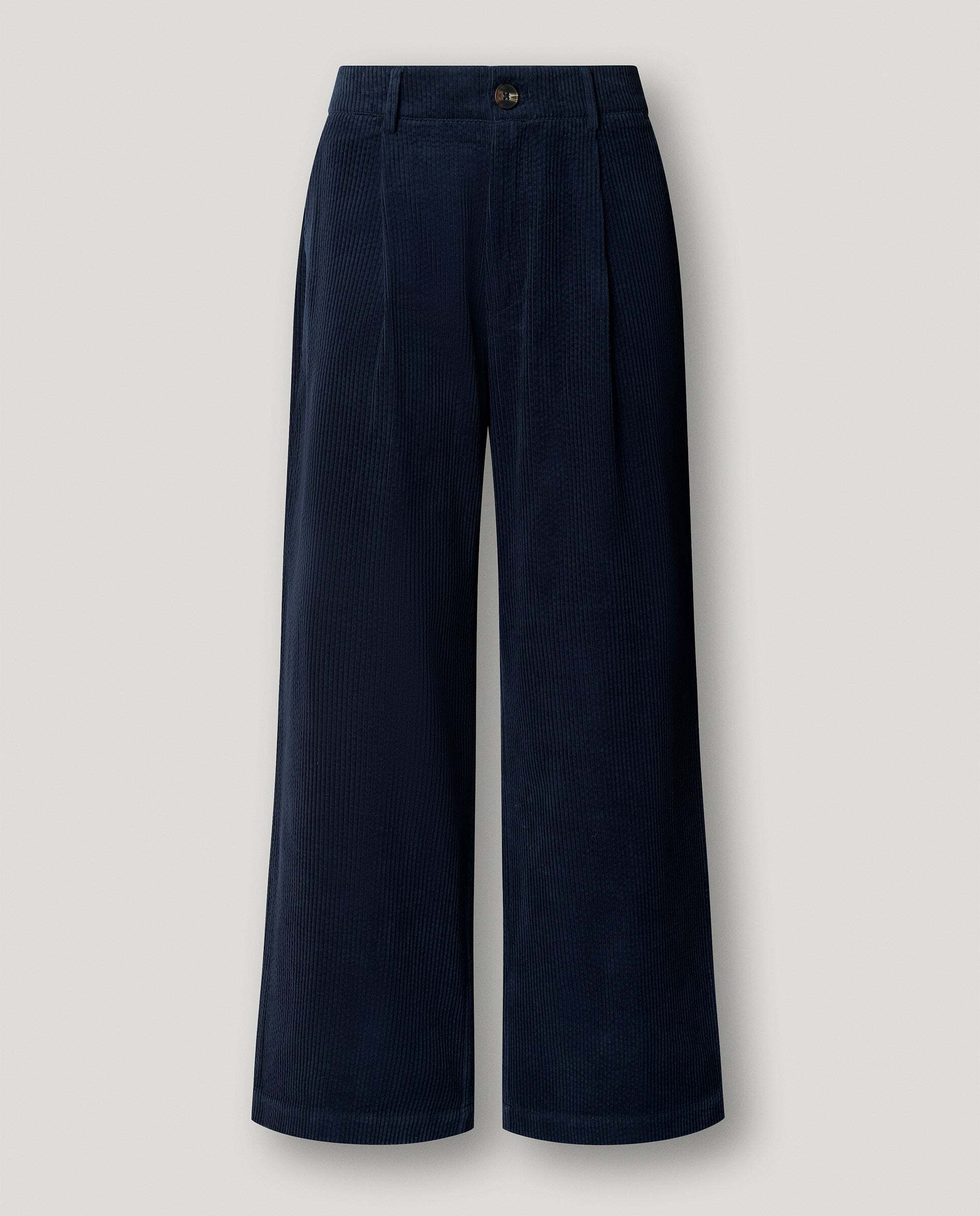 Pantalón de mujer de pana fit recto - Pepe Jeans - Azul Azul-6