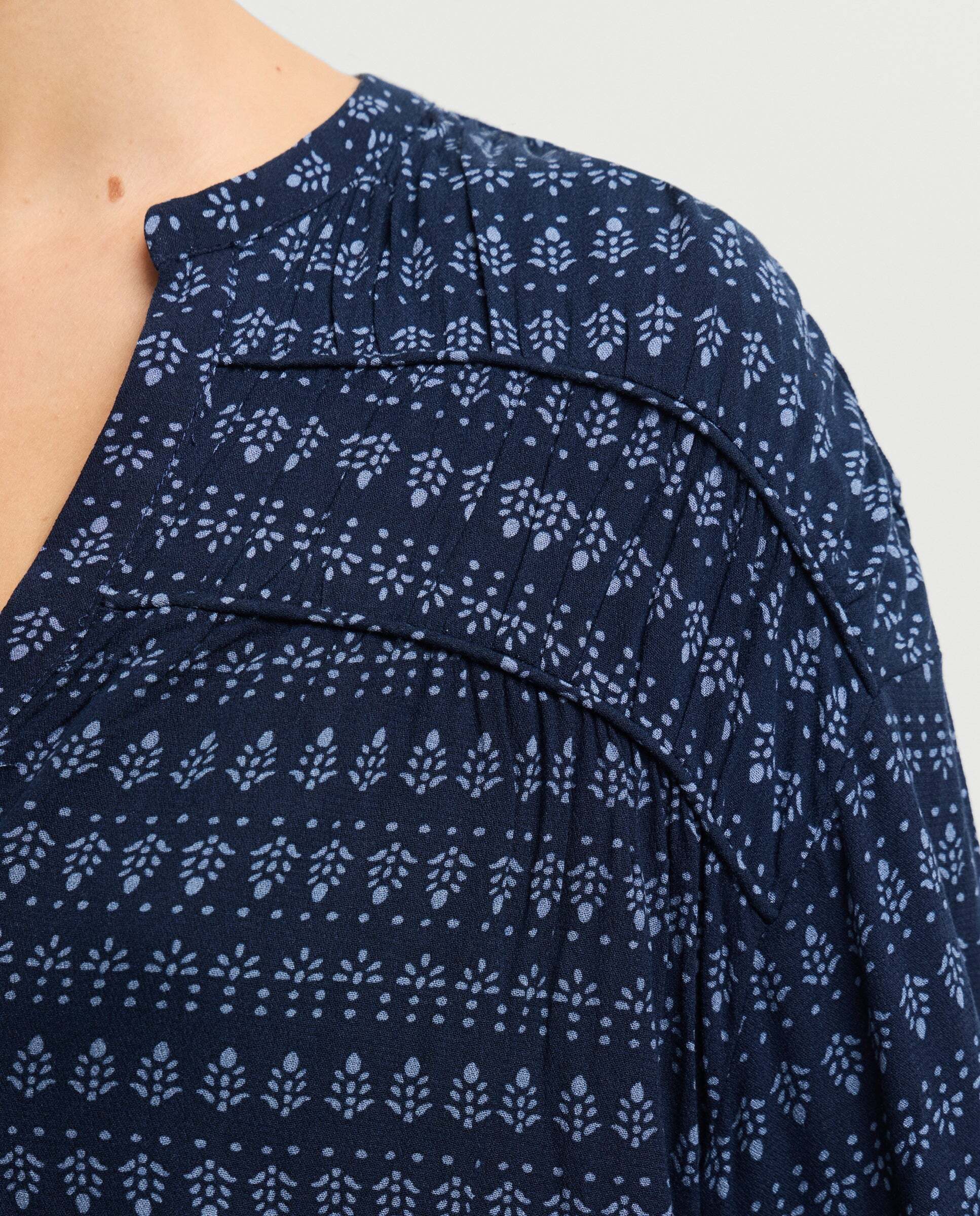 Imagen 4 de Blusa de mujer fluida fit regular - Pepe Jeans - Azul oscuro Azul oscuro