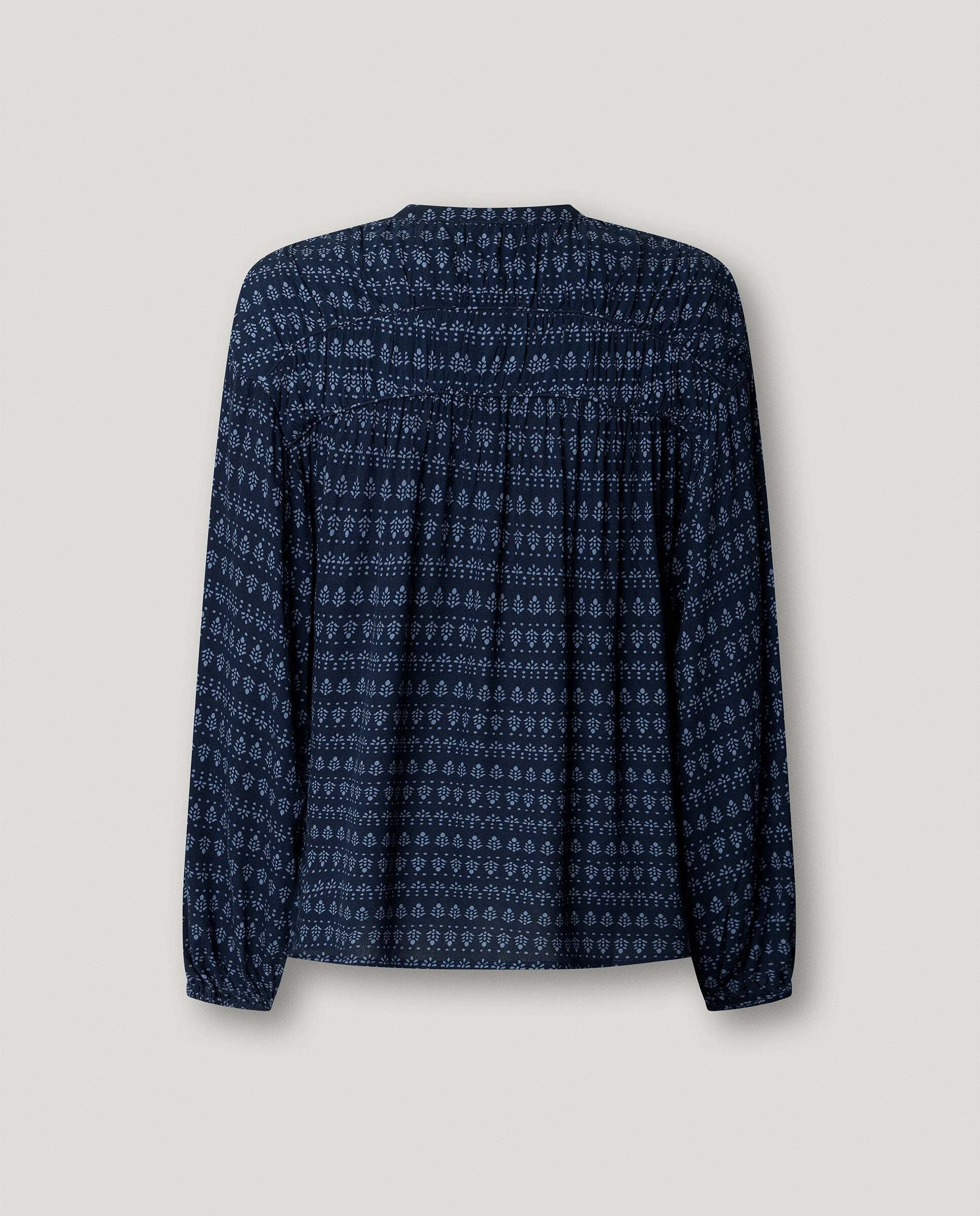 Imagen 5 de Blusa de mujer fluida fit regular - Pepe Jeans - Azul oscuro Azul oscuro