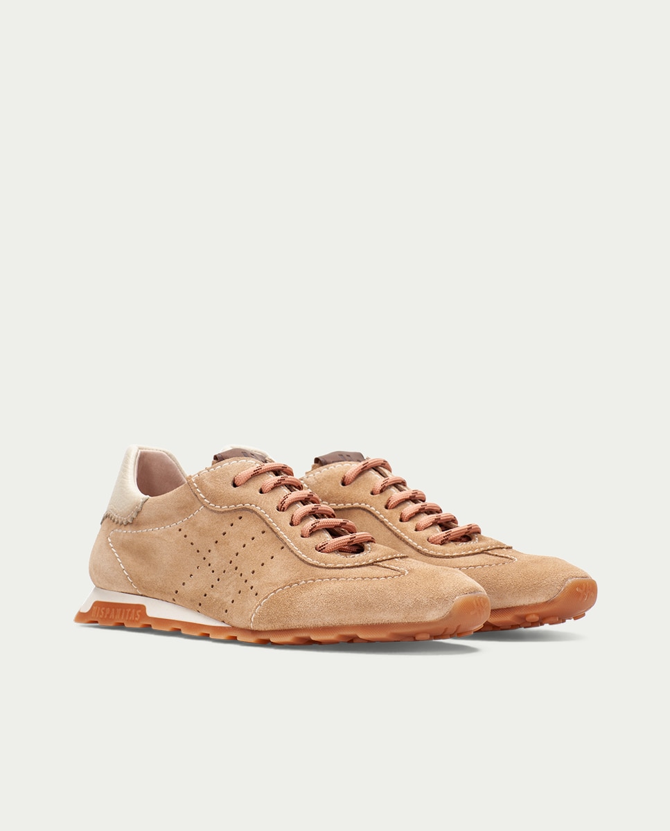 Zapatillas de piel - Hispanitas - Marrón claro Marrón claro-3