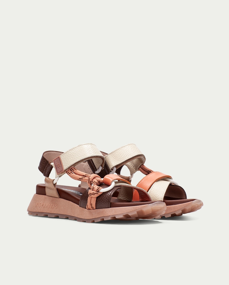Hispanitas - Zapatos mujer sandalia plana teva multi.