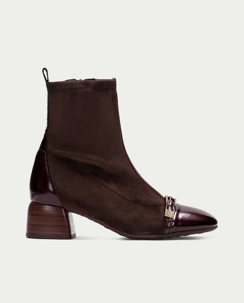 Imagen 1 de Zapatos de mujer botín hispanitas combinado - Marrón Marrón