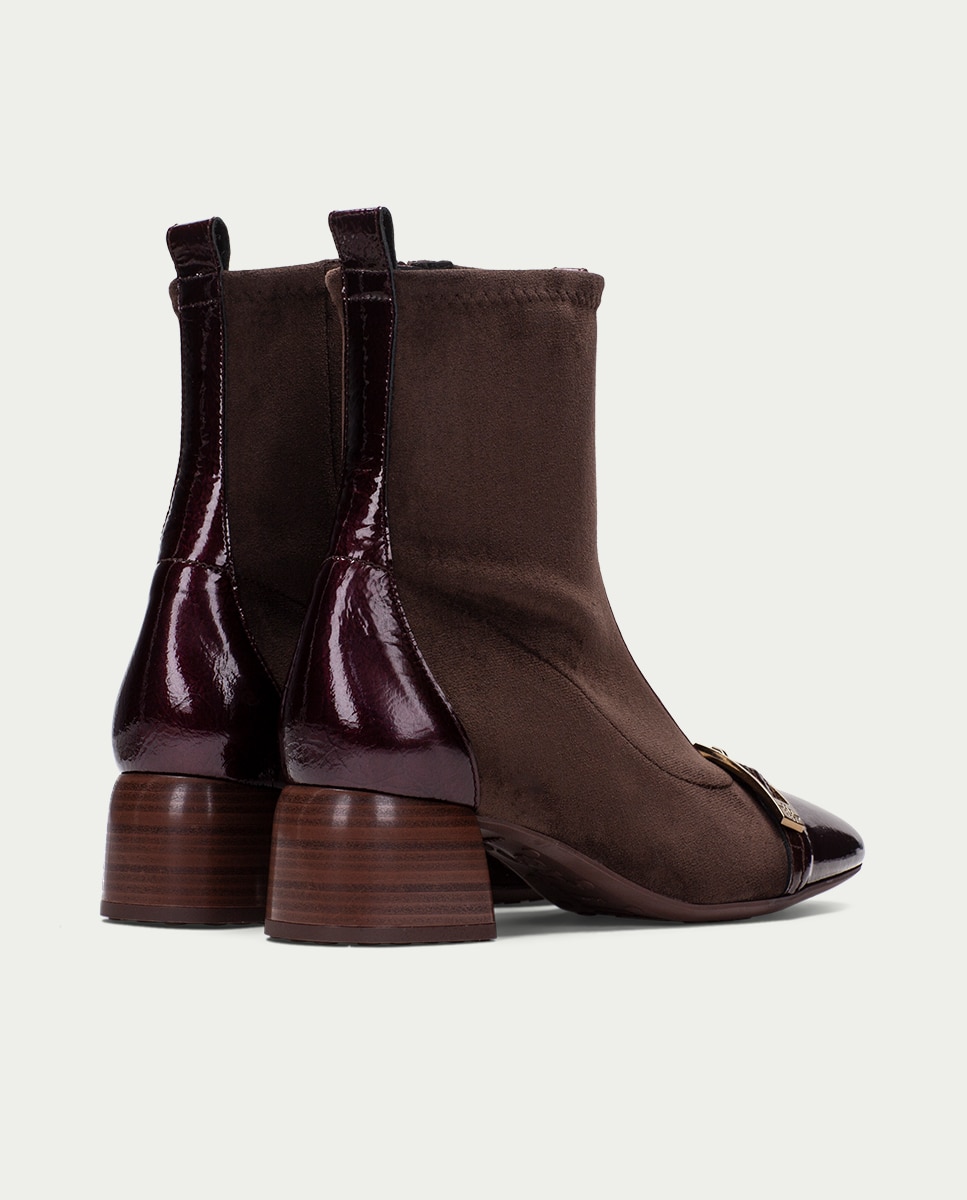 Imagen 4 de Zapatos de mujer botín hispanitas combinado - Marrón Marrón