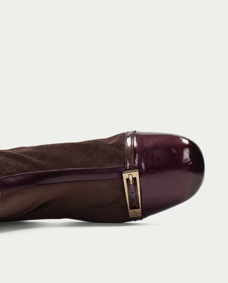 Imagen 6 de Zapatos de mujer botín hispanitas combinado - Marrón Marrón