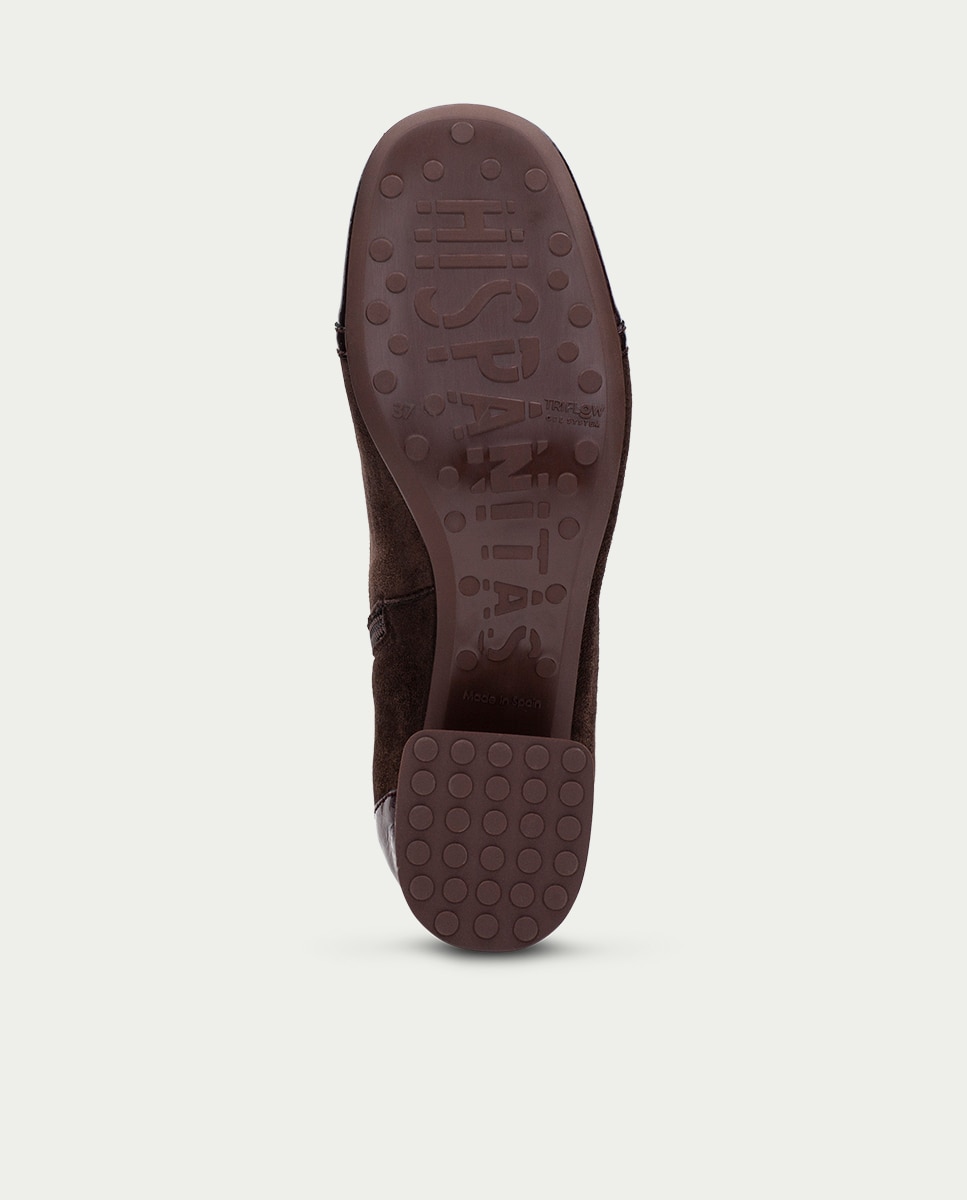 Imagen 7 de Zapatos de mujer botín hispanitas combinado - Marrón Marrón