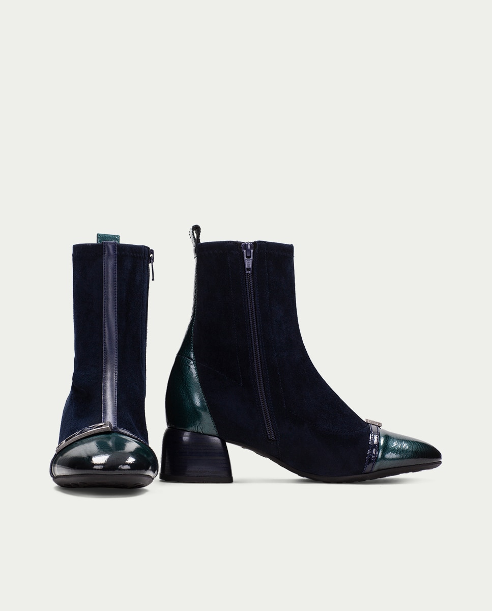 Imagen 5 de Zapatos de mujer botín hispanitas combinado - Azul Azul