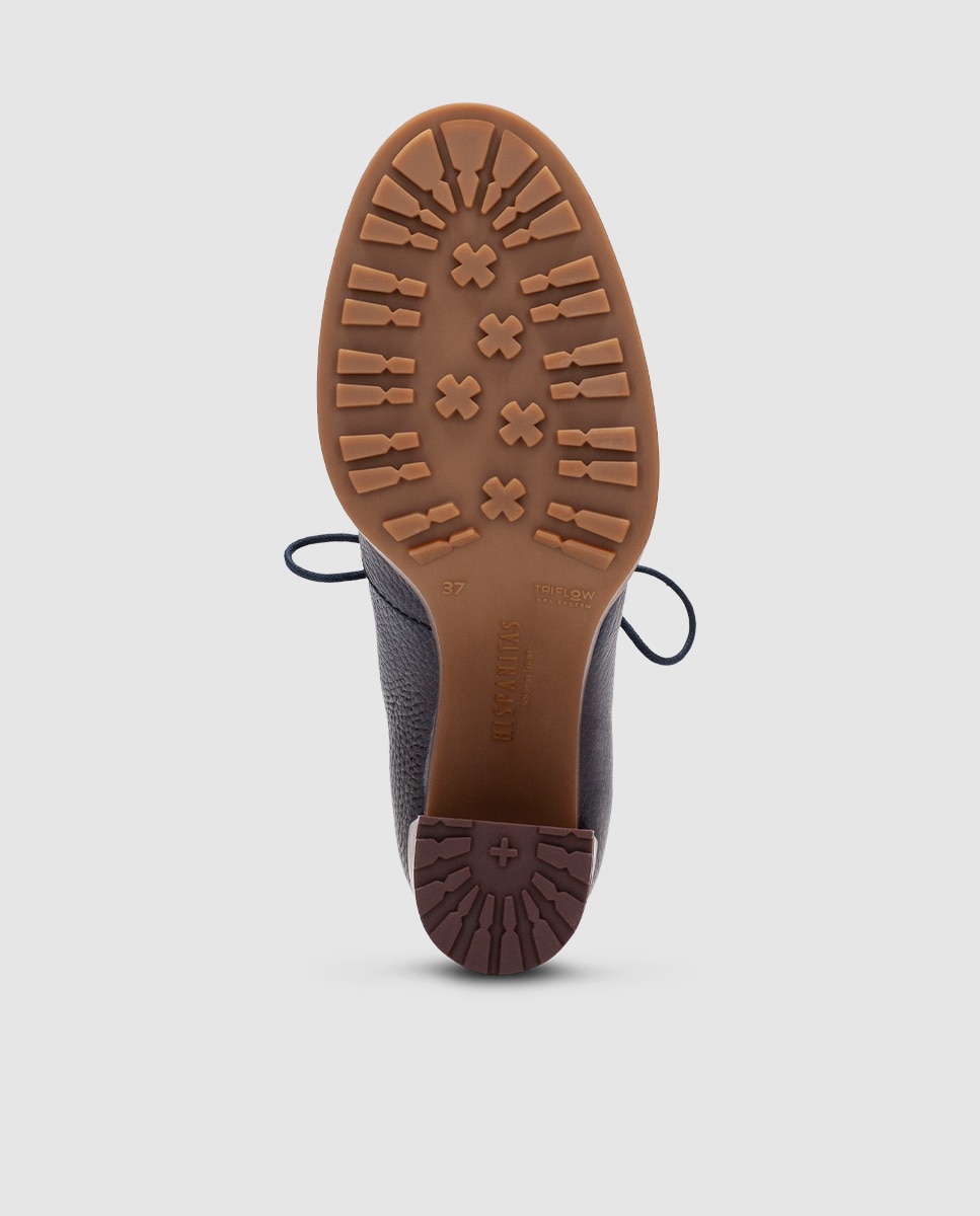 Botines de tacón de mujer acordonados con borlas - Hispanitas - Azul Azul-7
