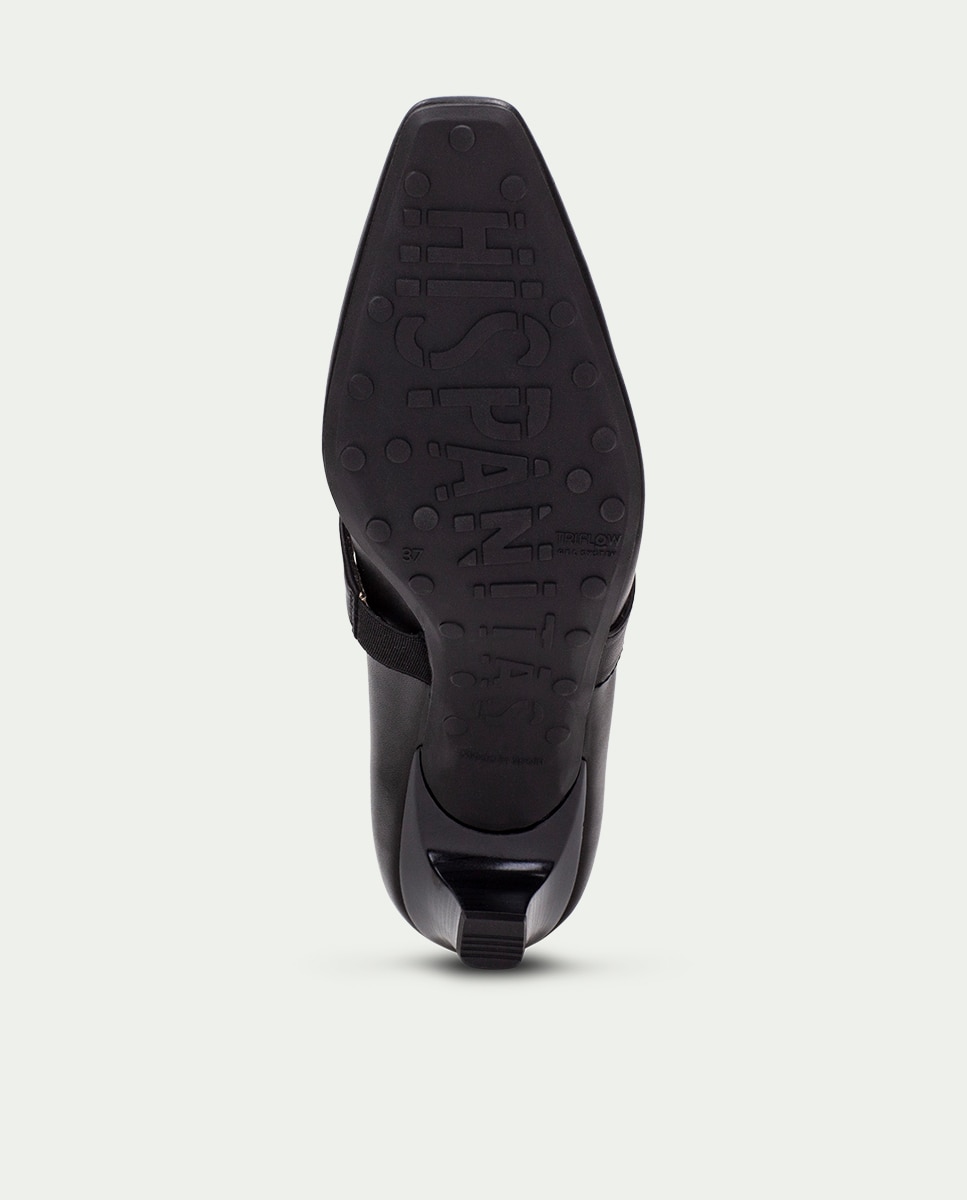 Zapatos de salón de mujer tipo mary jane de piel con tachuelas - Hispanitas - Negro Negro-2