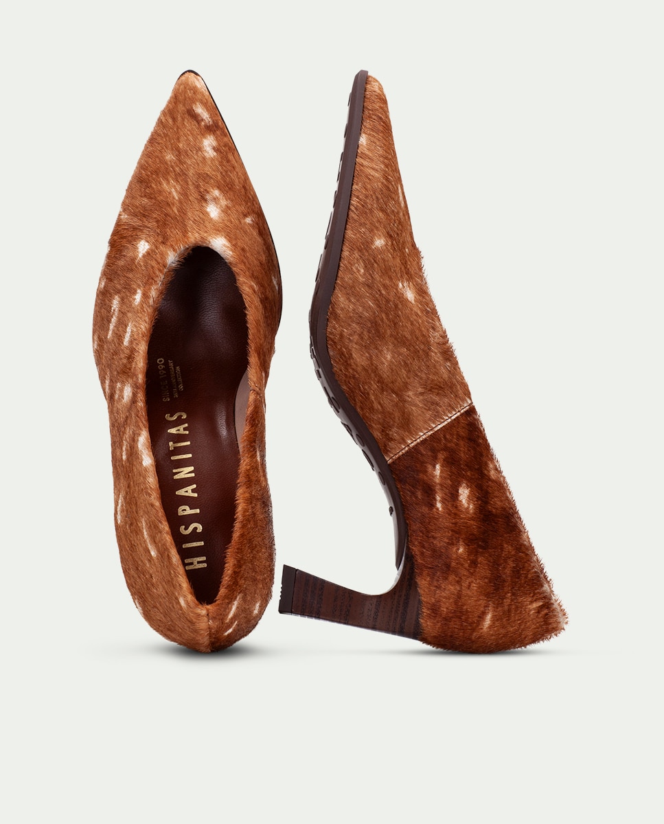 Zapatos de salón de mujer de piel con punta afilada - Hispanitas - Multicolor Multicolor-5