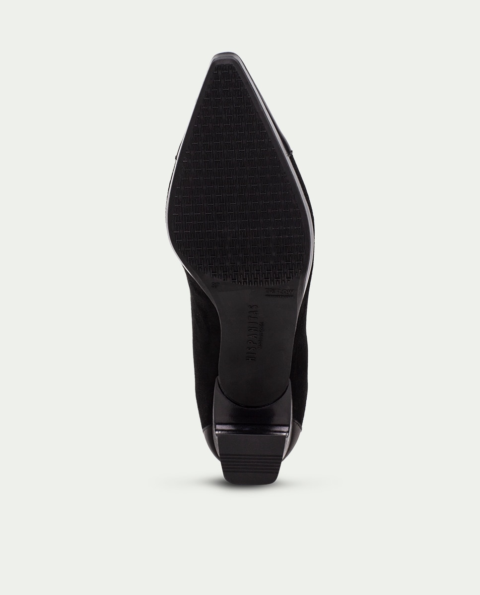 Botines de tacón de mujer con punta afilada - Hispanitas - Negro Negro-7