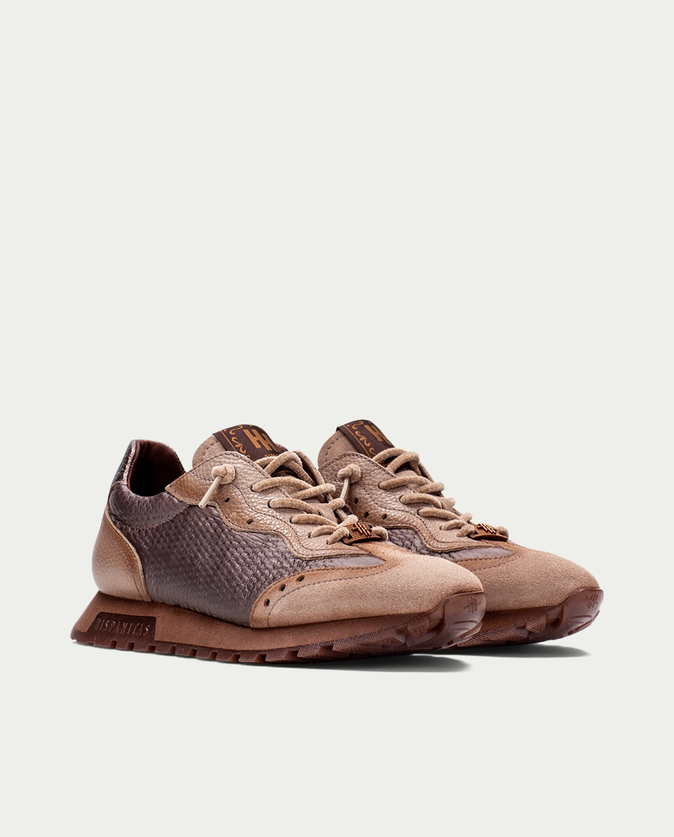 Zapatos de mujer hispanitas zapatillas en piel - Topo Topo-2