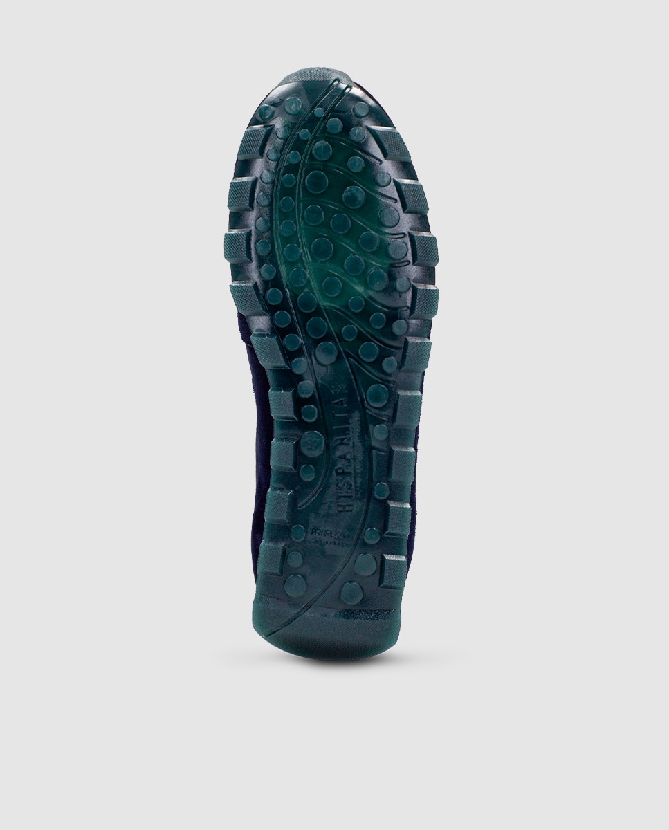 Mocasines de mujer de piel con cordones - Hispanitas - Azul Azul-2