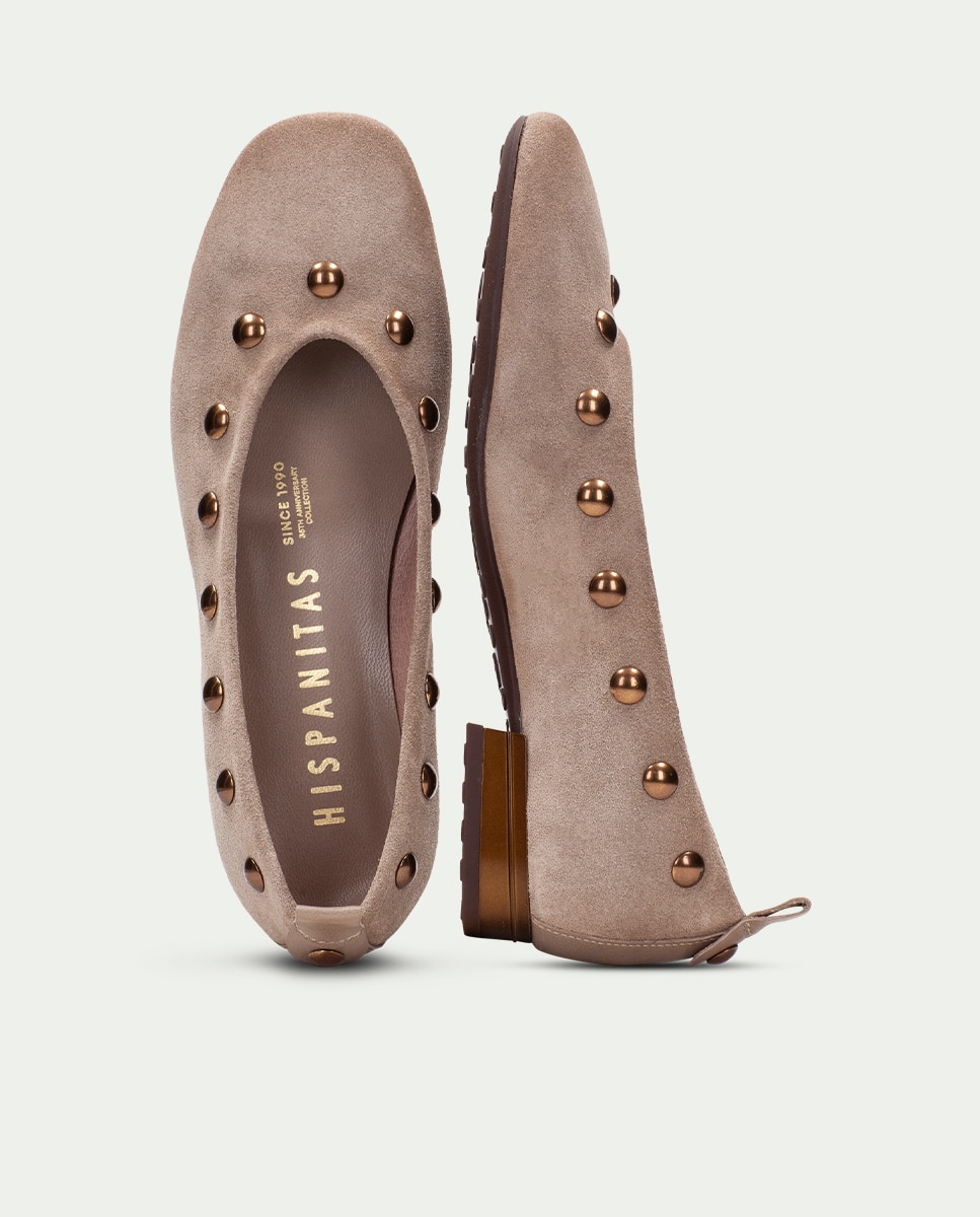 Bailarina de piel de mujer con tachuelas - Hispanitas - Topo Topo-5