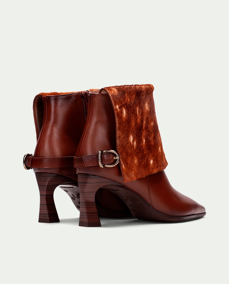 Botines de tacón de mujer con solapa y adorno de hebilla - Hispanitas - Multicolor Multicolor-4