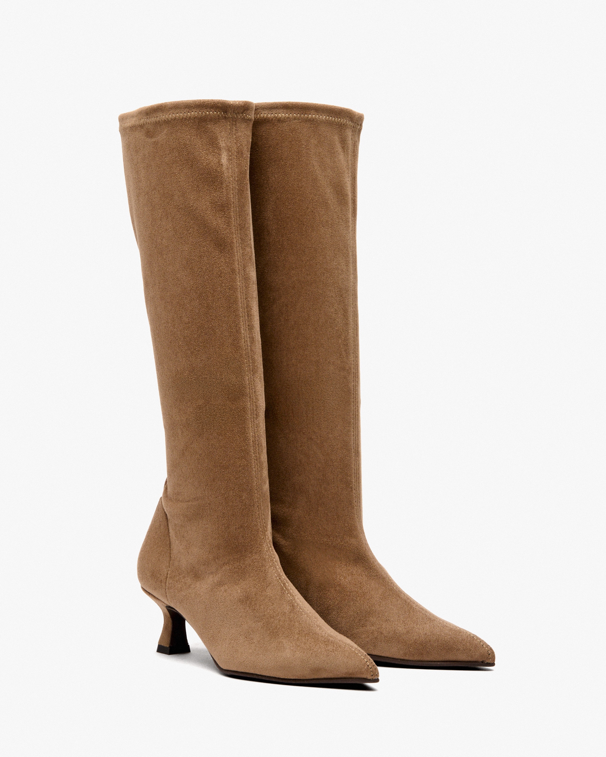 Botas de mujer elásticas con tacón - Pedro Miralles - Marrón claro Marrón claro-2