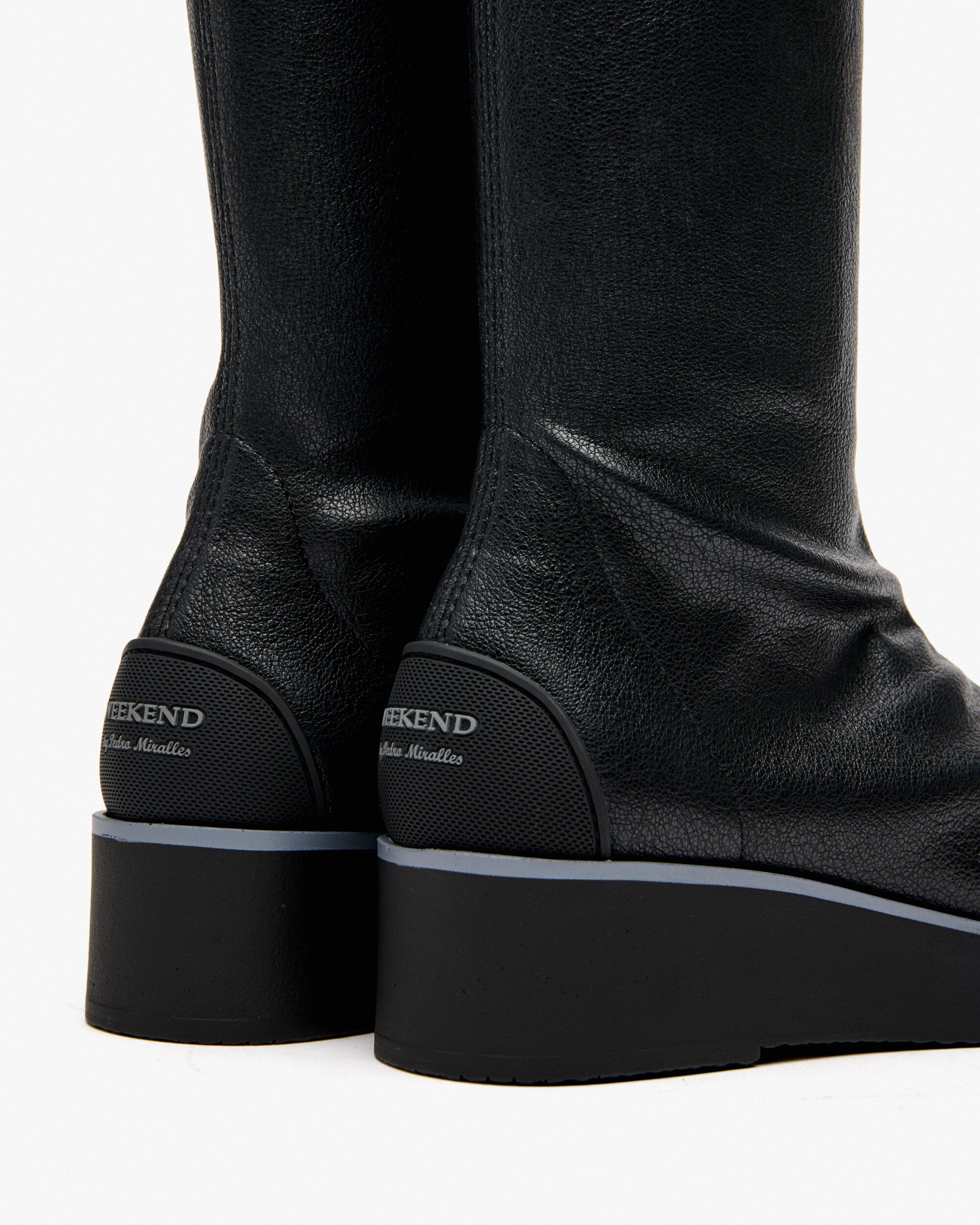 Weekend by Pedro Miralles - Botas de mujer de tejido elástico con cuña.