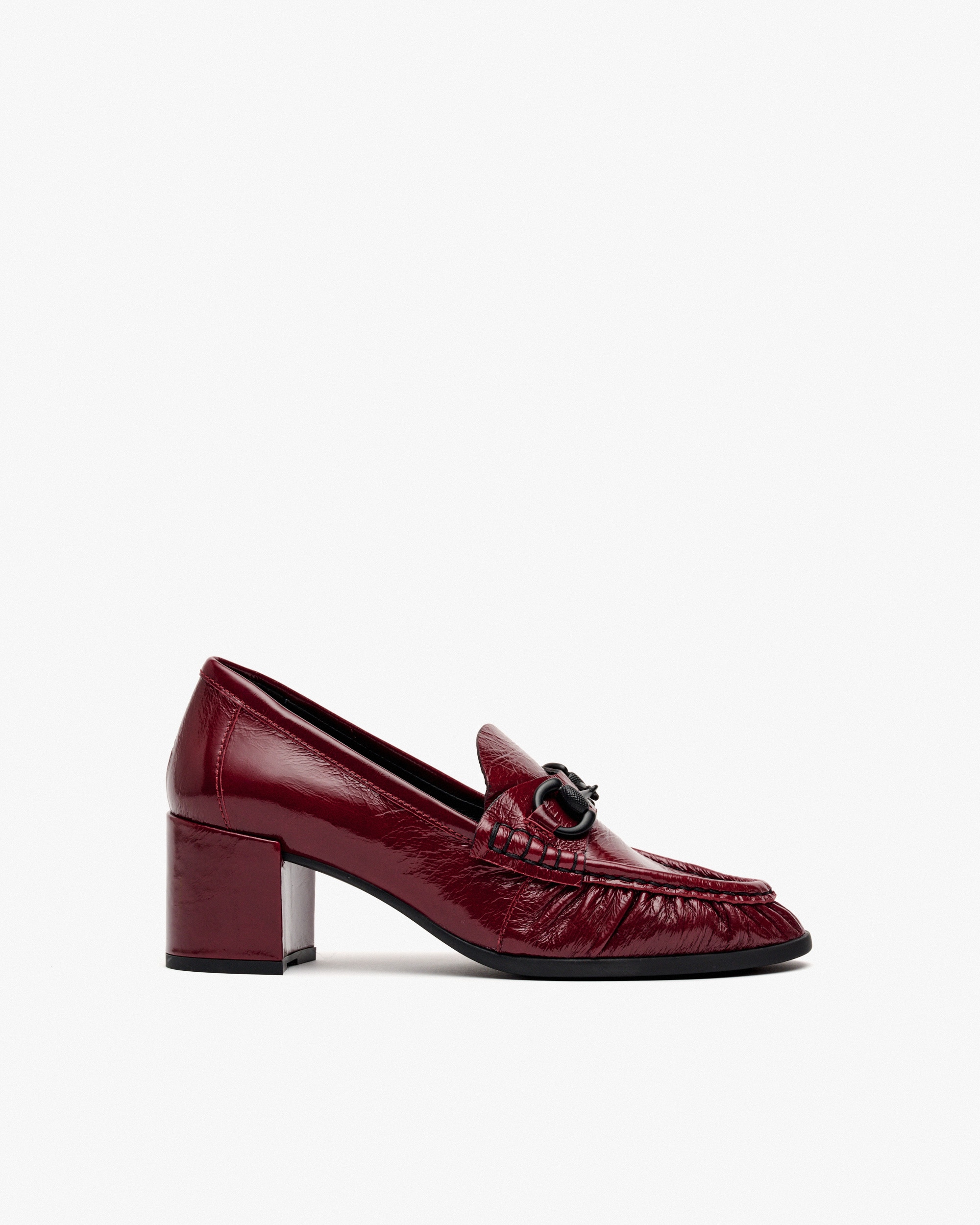 Zapatos de salón de mujer con adorno de hebilla y fruncido - Pedro Miralles - Burdeos Burdeos-1