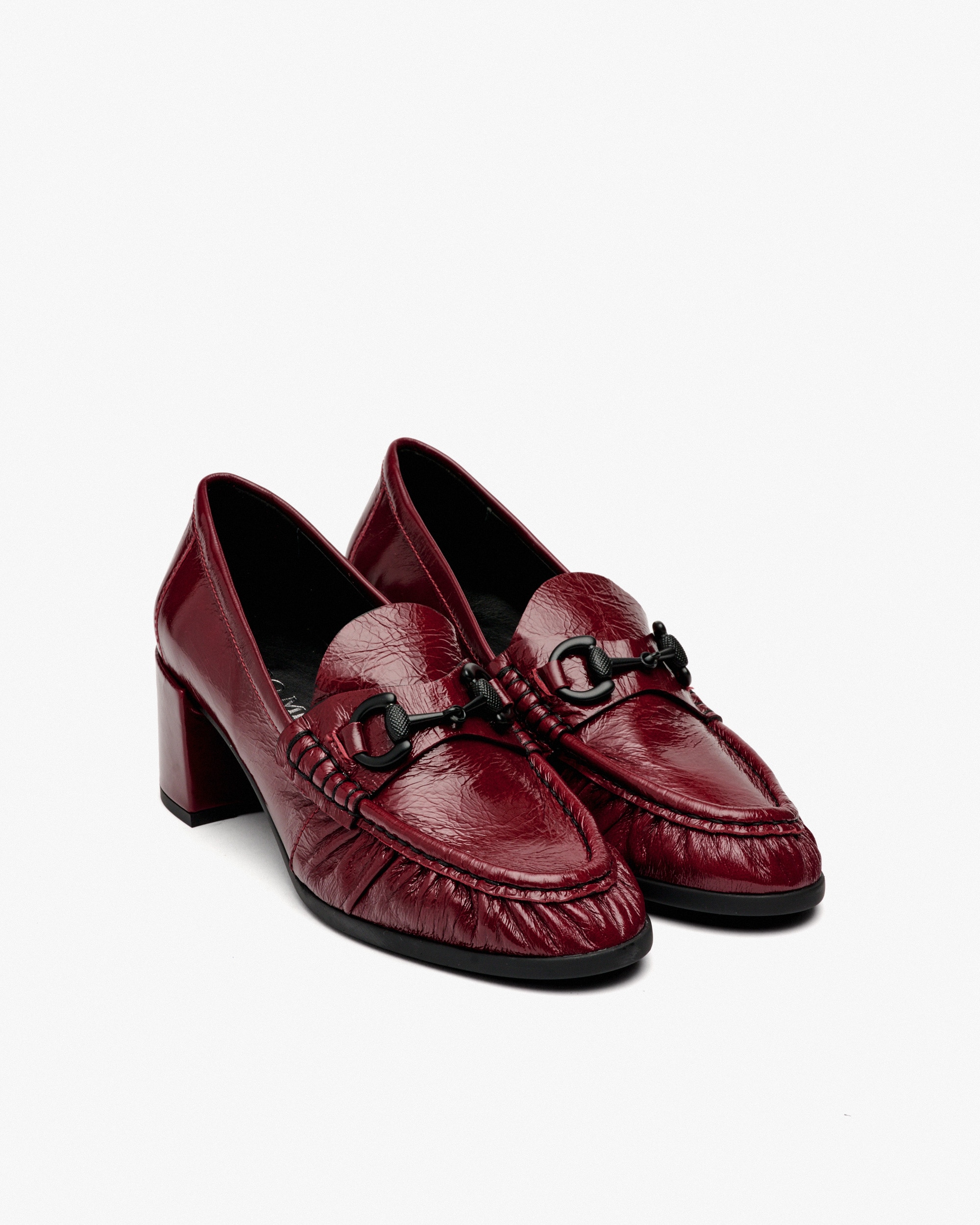Zapatos de salón de mujer con adorno de hebilla y fruncido - Pedro Miralles - Burdeos Burdeos-3