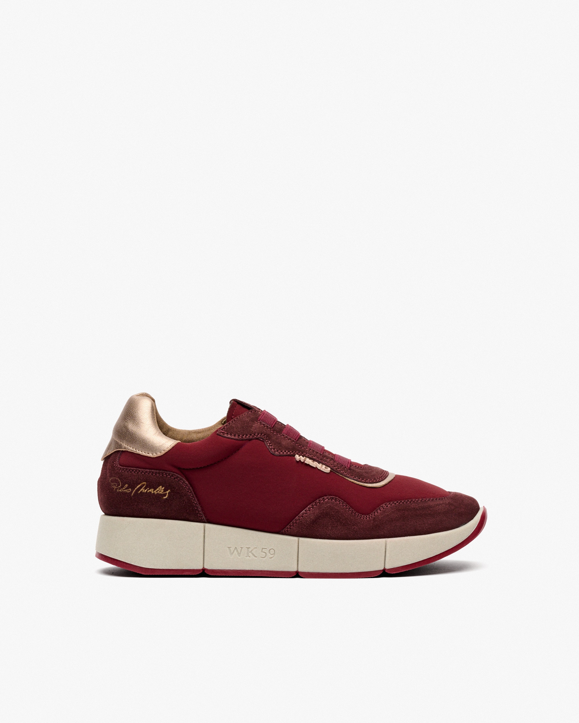 Zapatillas deportivas de mujer con plataforma y plantilla extraíble - Weekend by Pedro Miralles - Burdeos Burdeos-1