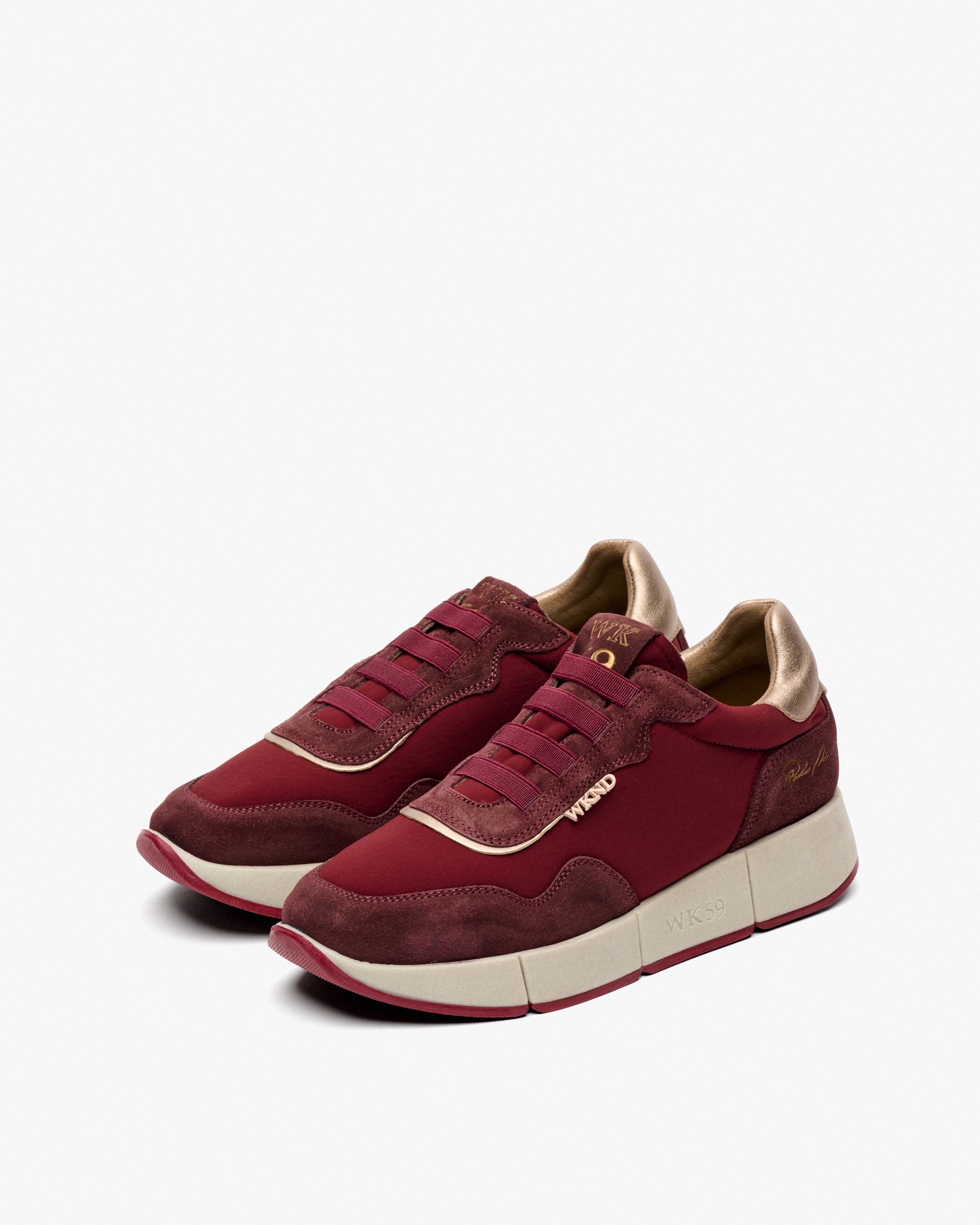 Zapatillas deportivas de mujer con plataforma y plantilla extraíble - Weekend by Pedro Miralles - Burdeos Burdeos-3