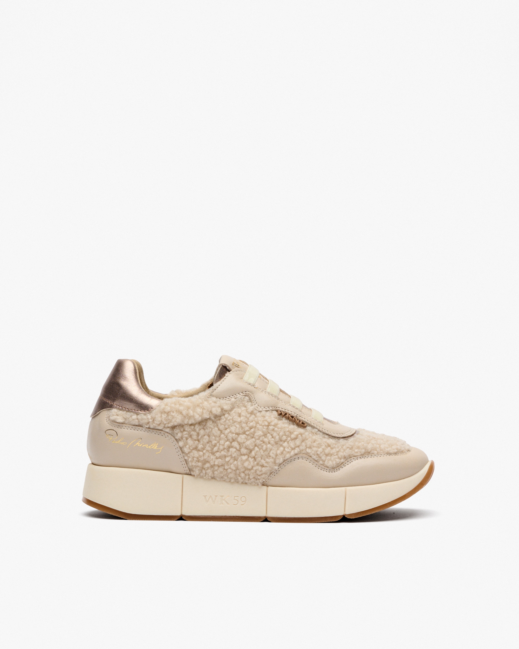 Zapatillas deportivas de mujer con plataforma y plantilla extraíble - Weekend by Pedro Miralles - Beige Beige-1