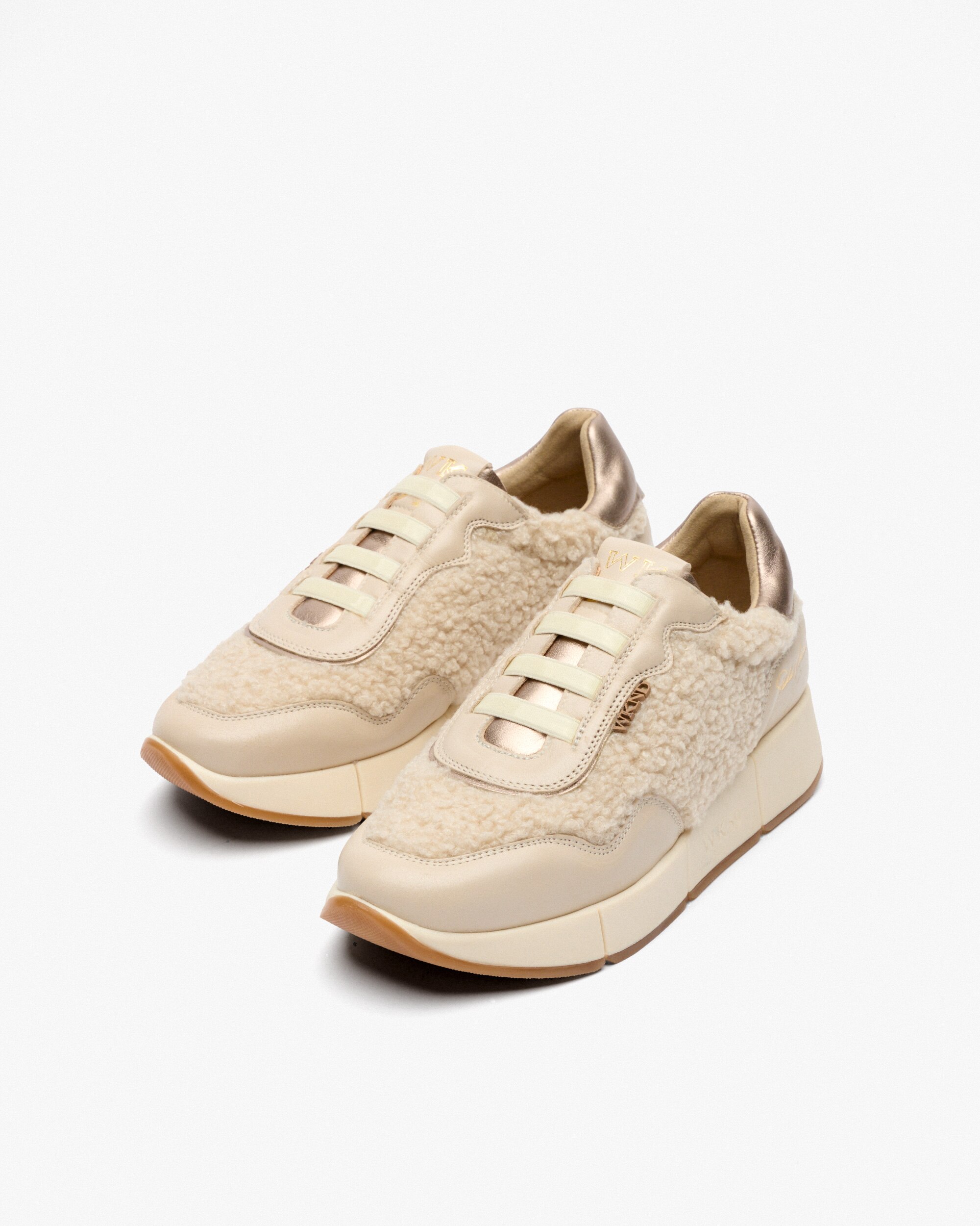 Zapatillas deportivas de mujer con plataforma y plantilla extraíble - Weekend by Pedro Miralles - Beige Beige-3