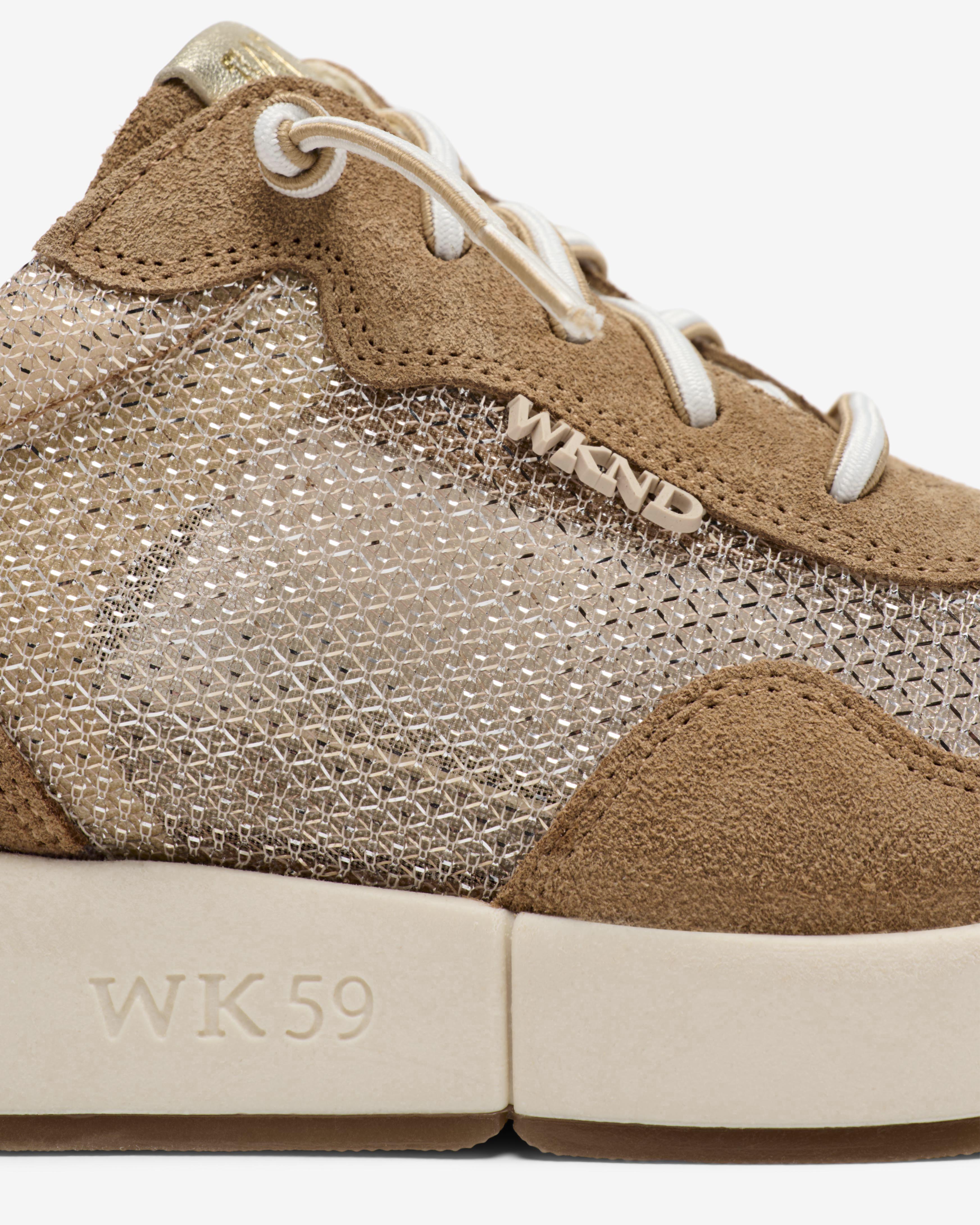 Zapatillas deportivas de mujer con cordones elásticos y plataforma - Weekend by Pedro Miralles - Beige Beige-2