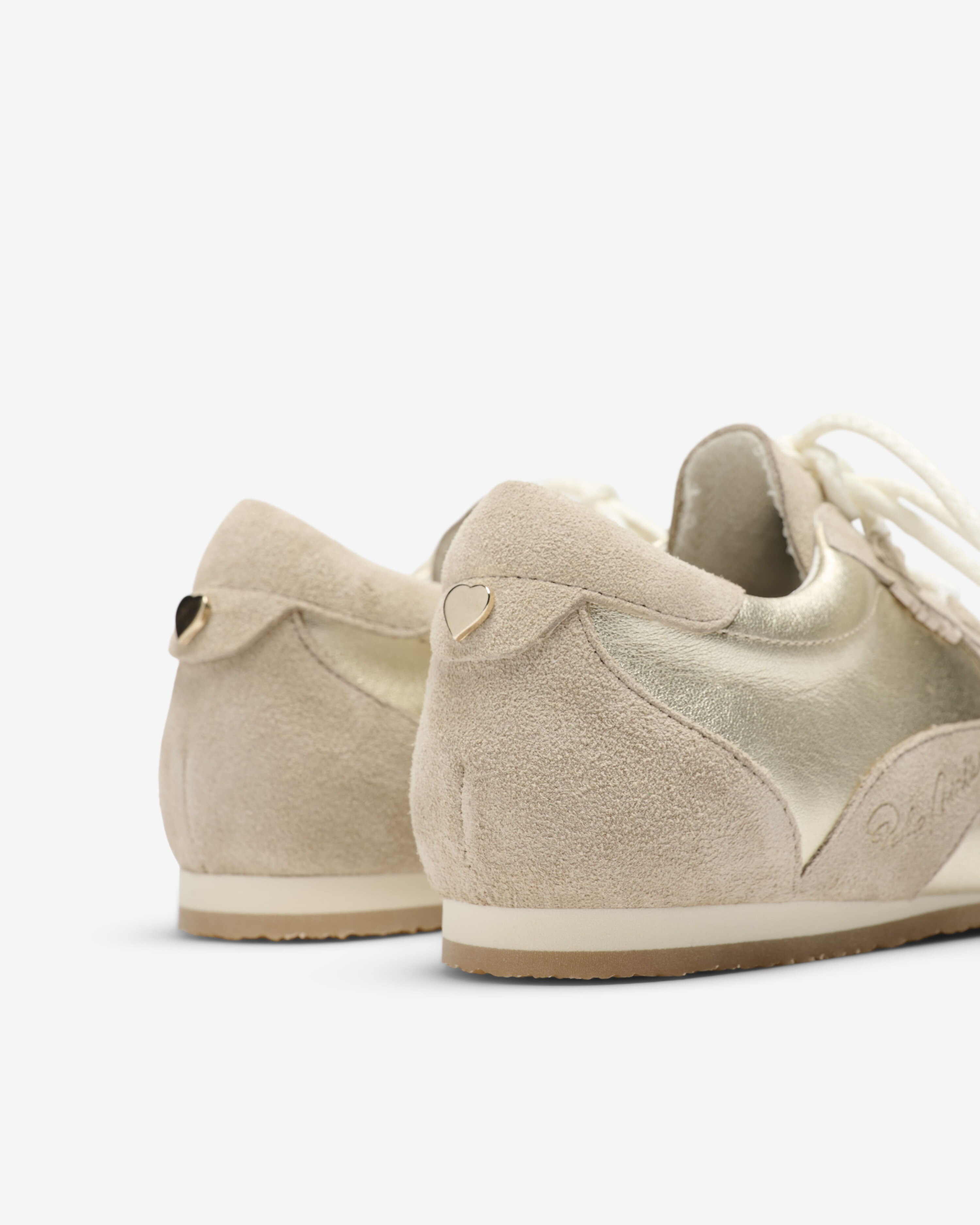 Zapatillas deportivas de mujer con dos texturas - Weekend by Pedro Miralles - Oro Oro-2
