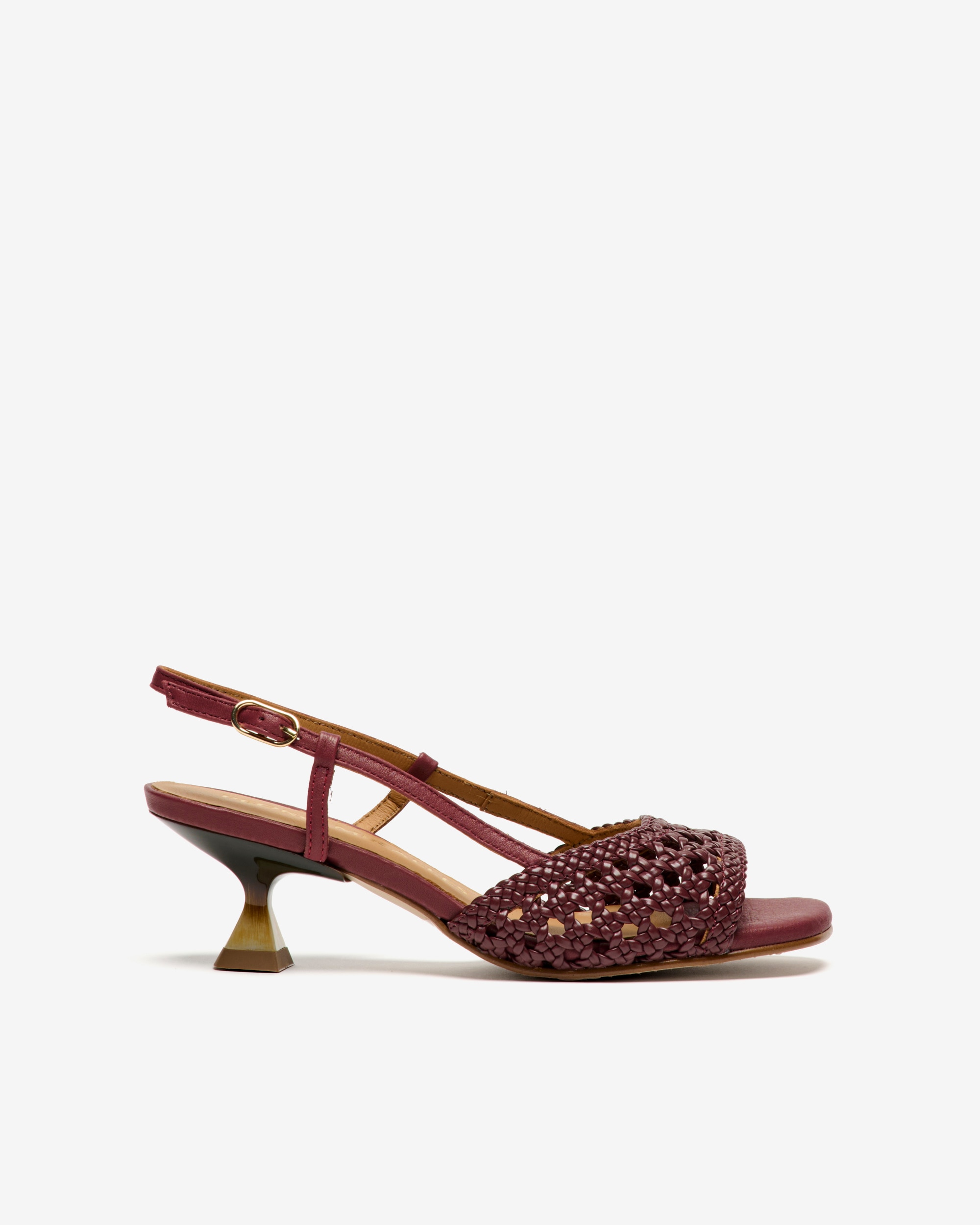 Pedro Miralles - Sandalias de tacón de mujer con pala trenzada.