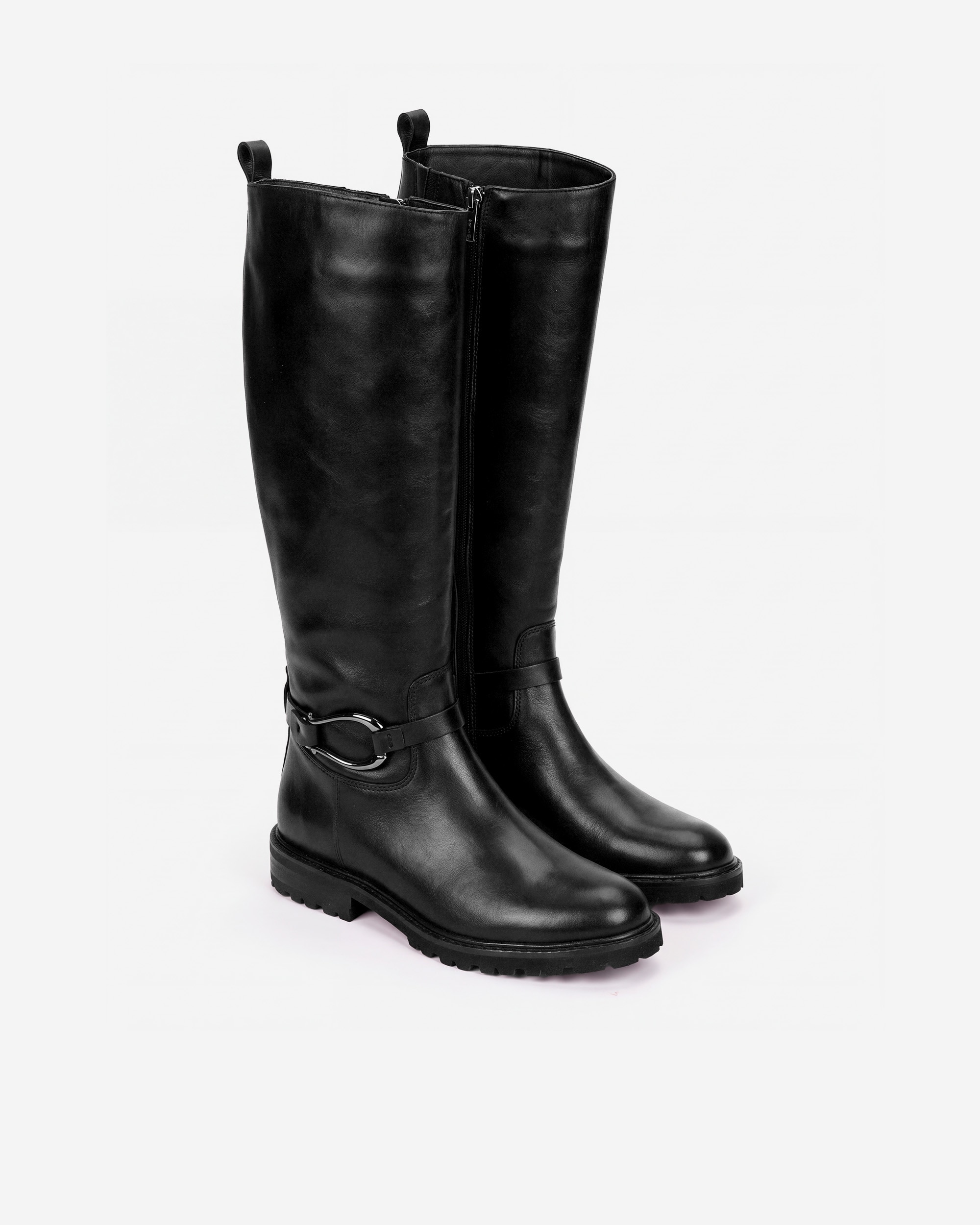 Botas suela track de mujer con adorno metálico - Pedro Miralles - Negro Negro-2