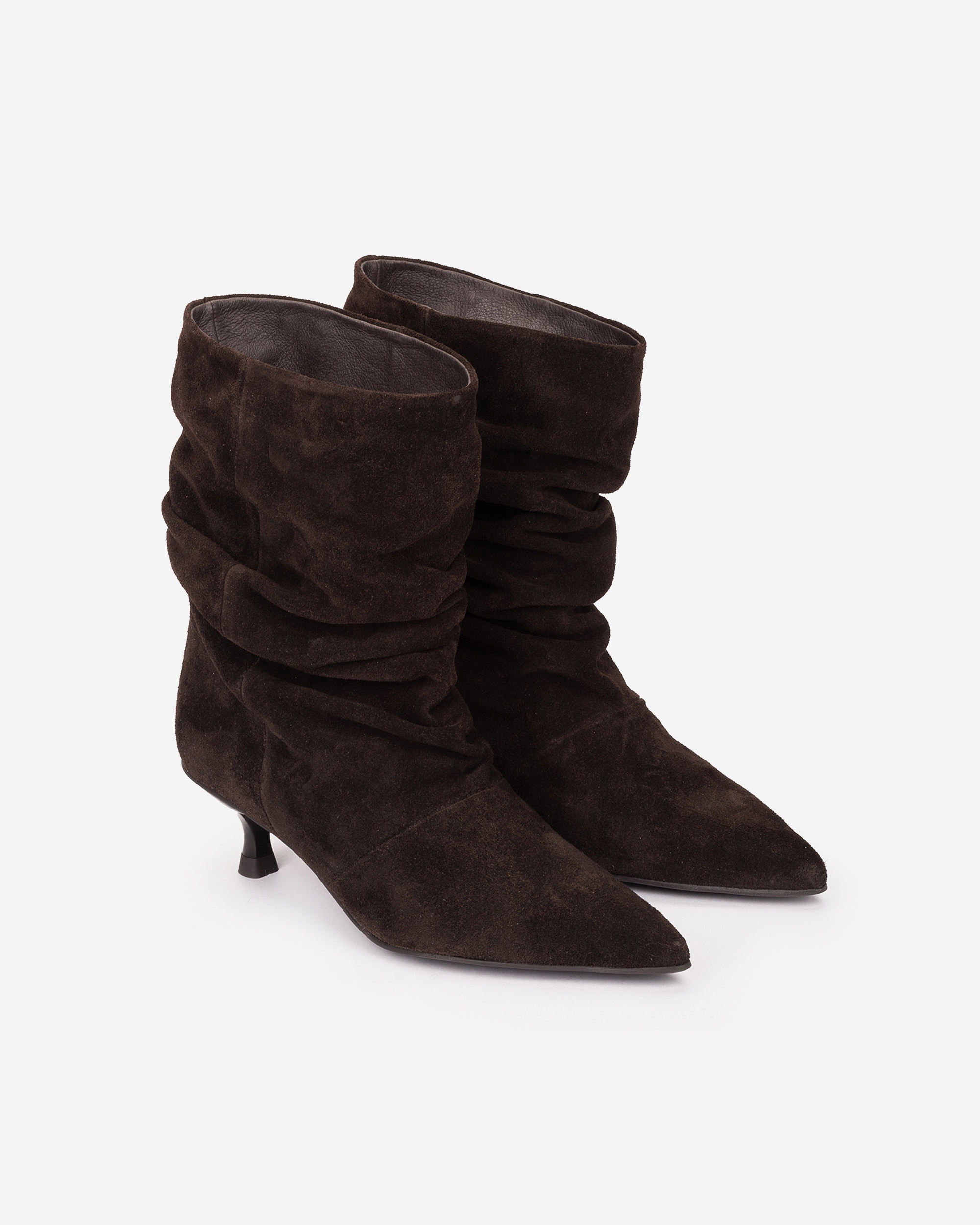 Botines básicos de mujer con caña arrugada - Pedro Miralles - Marrón Marrón-2