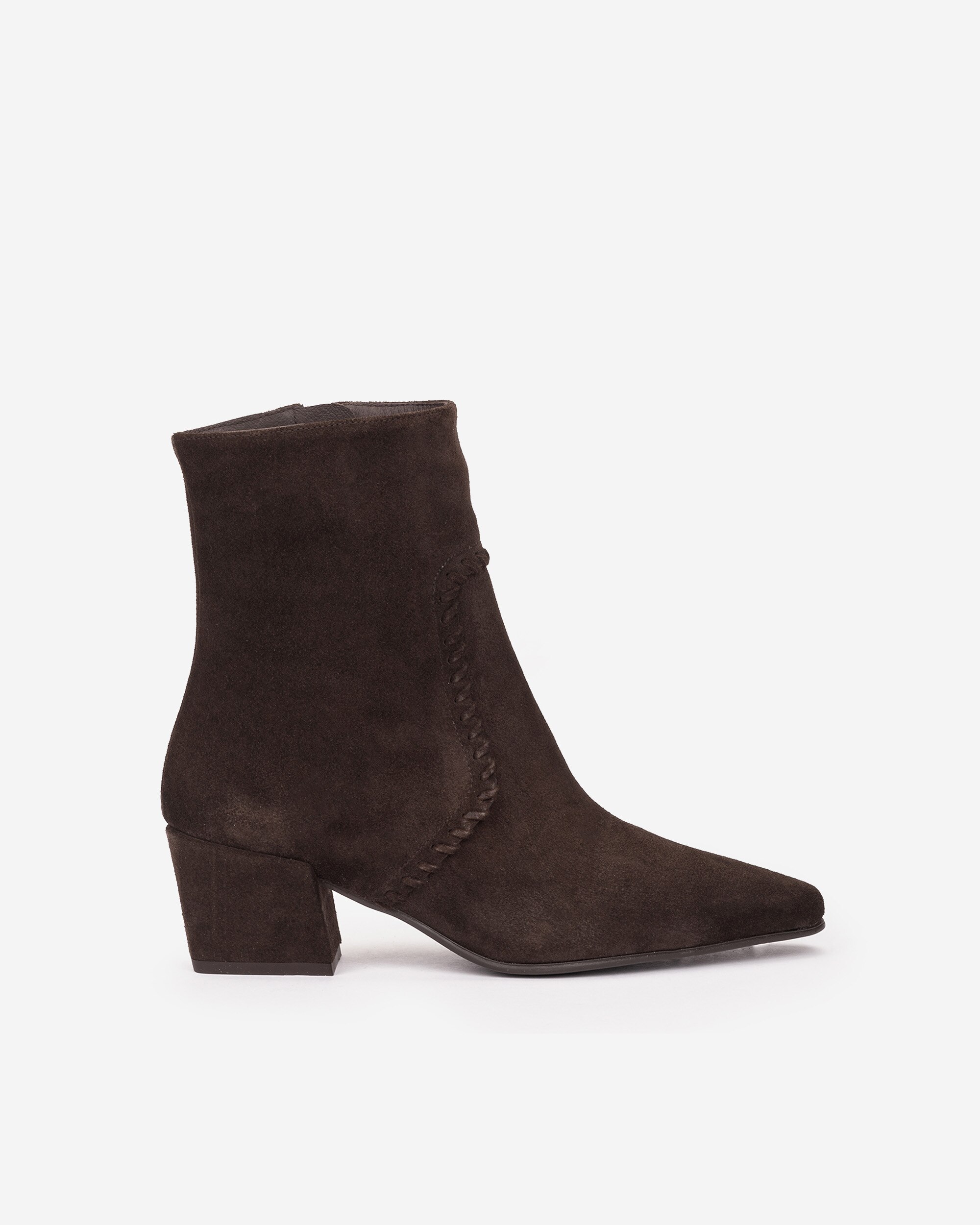 Botines básicos de mujer con trenzado y tacón forrado - Pedro Miralles - Marrón Marrón-1