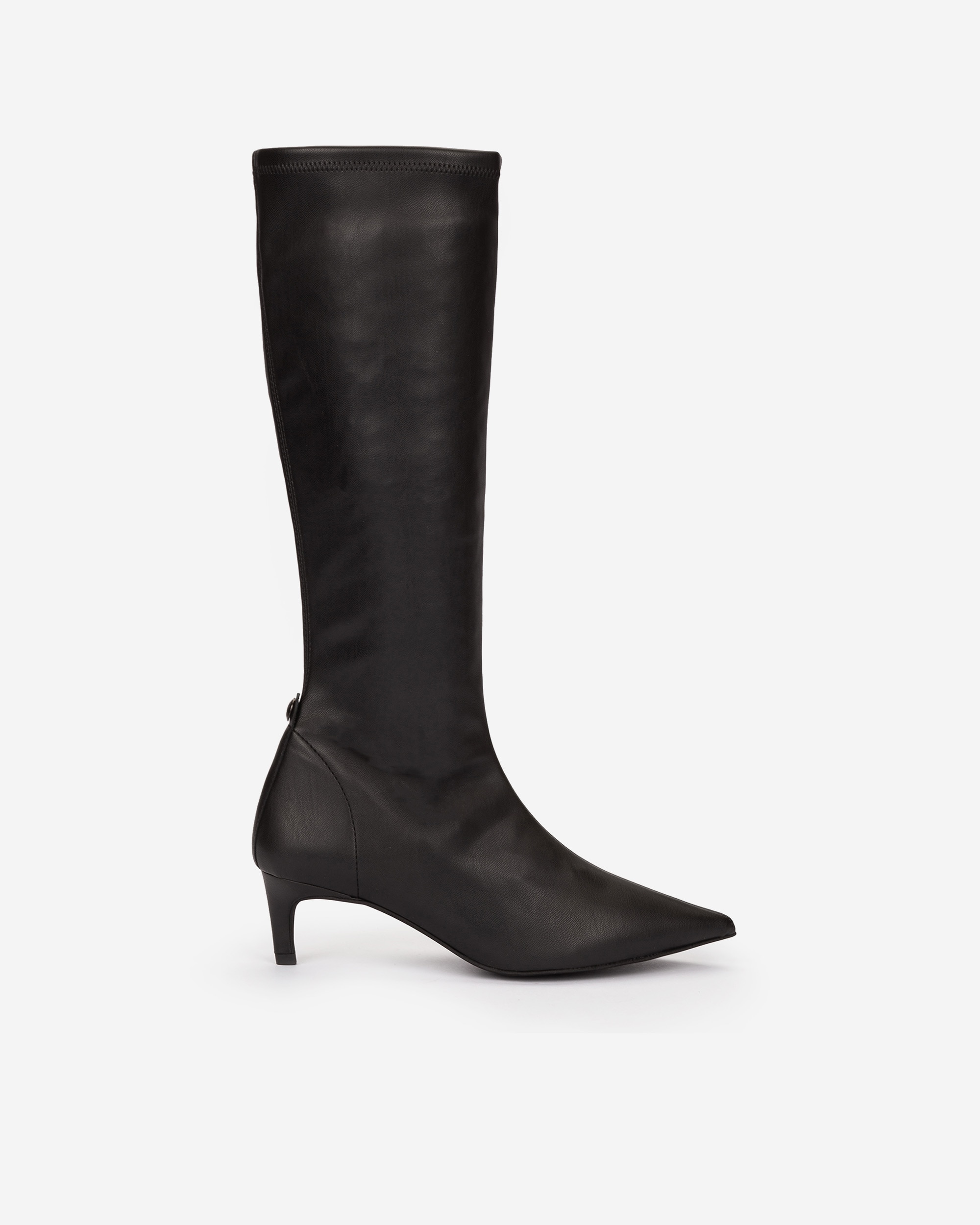 Botas elásticas de mujer de punta fina y tacón kitten - Pedro Miralles - Negro Negro-1