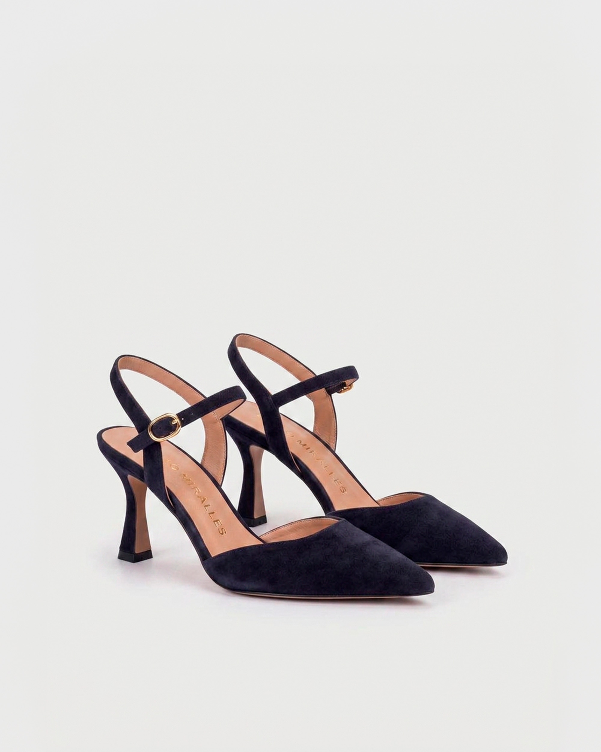Zapatos de salón de mujer destalonados de punta fina - Pedro Miralles - Azul marino Azul marino-2