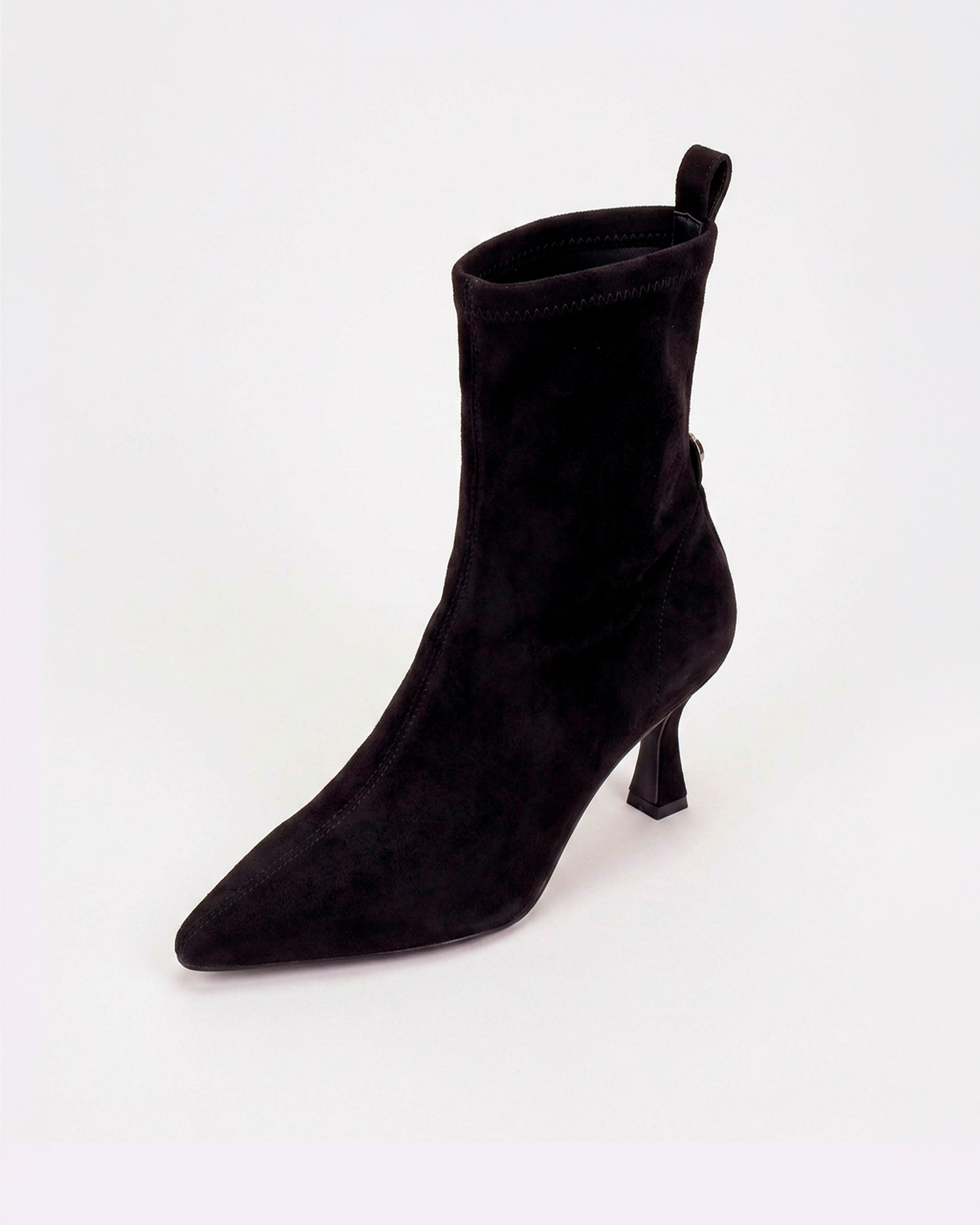 Botines elásticos de mujer con tacón y punta fina - Pedro Miralles - Negro Negro-2