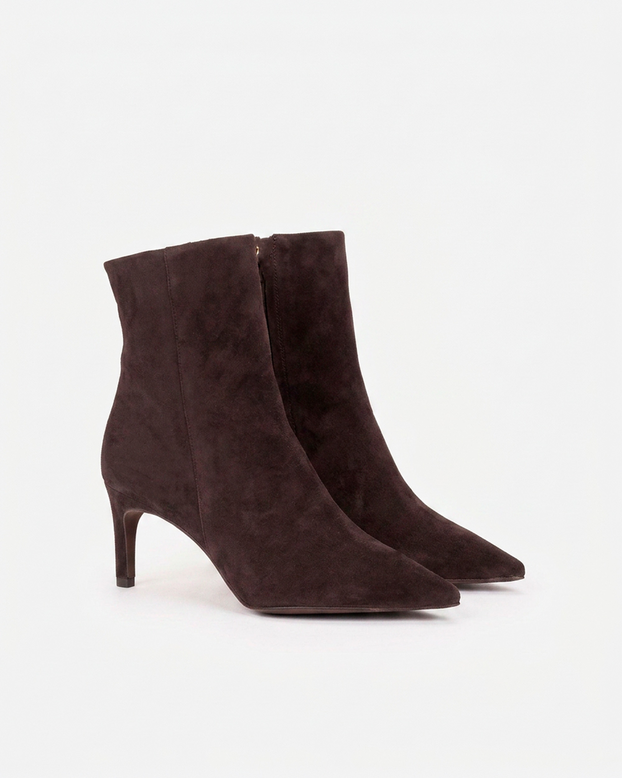 Botines básicos de mujer con cremallera y tacón fino - Pedro Miralles - Marrón chocolate Marrón chocolate-2