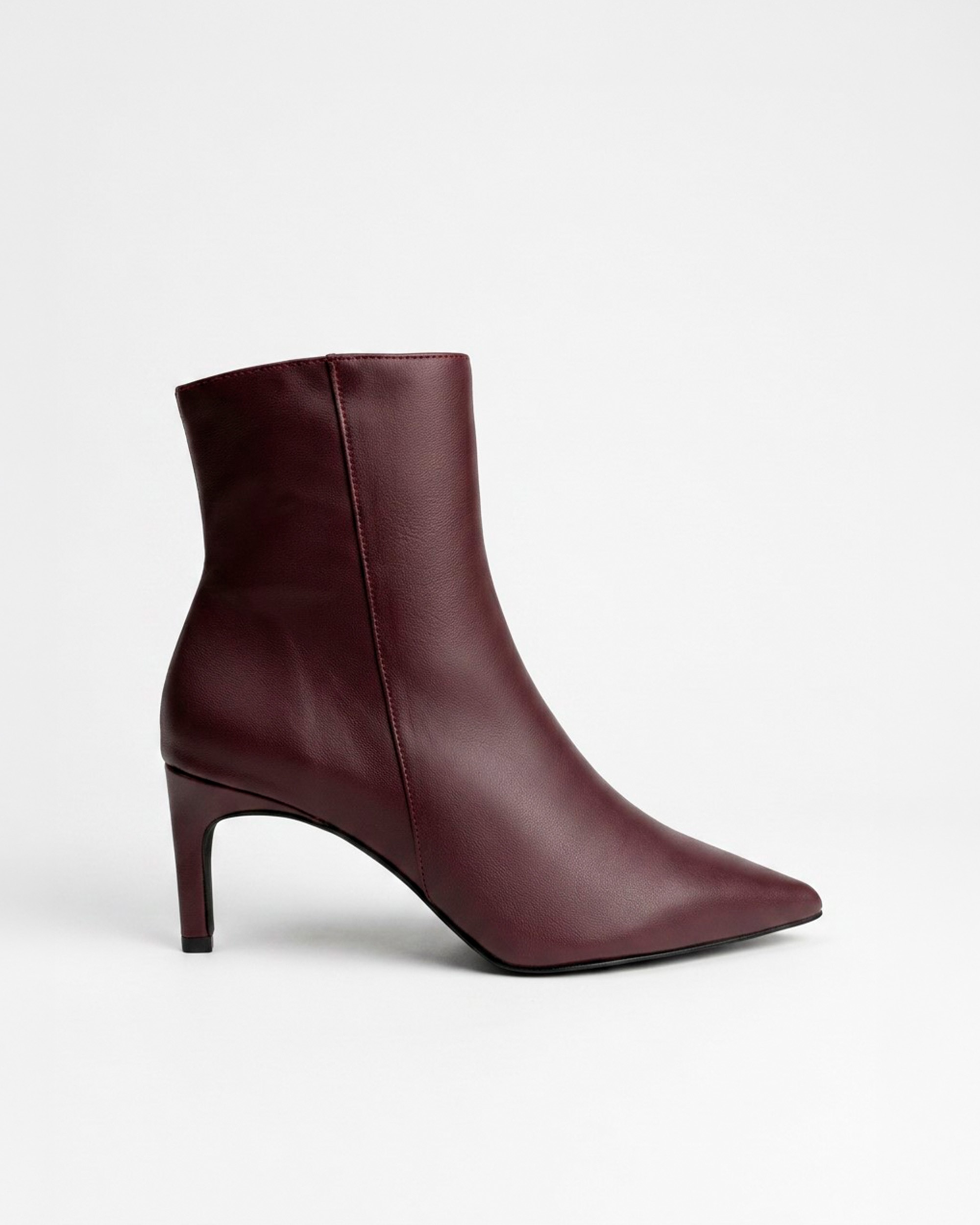 Botines básicos de mujer con cremallera y tacón fino - Pedro Miralles - Burdeos Burdeos-1
