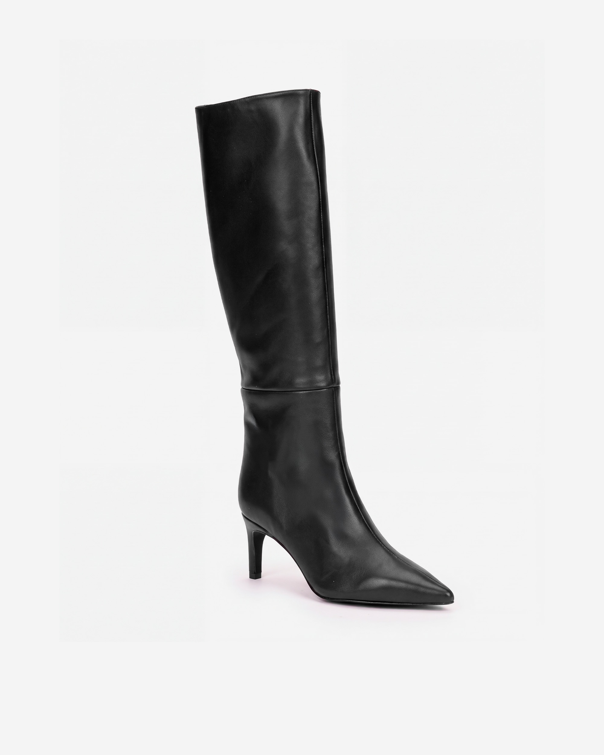 Botas básicas de mujer de caña alta con cremallera y punta fina - Pedro Miralles - Negro Negro-2