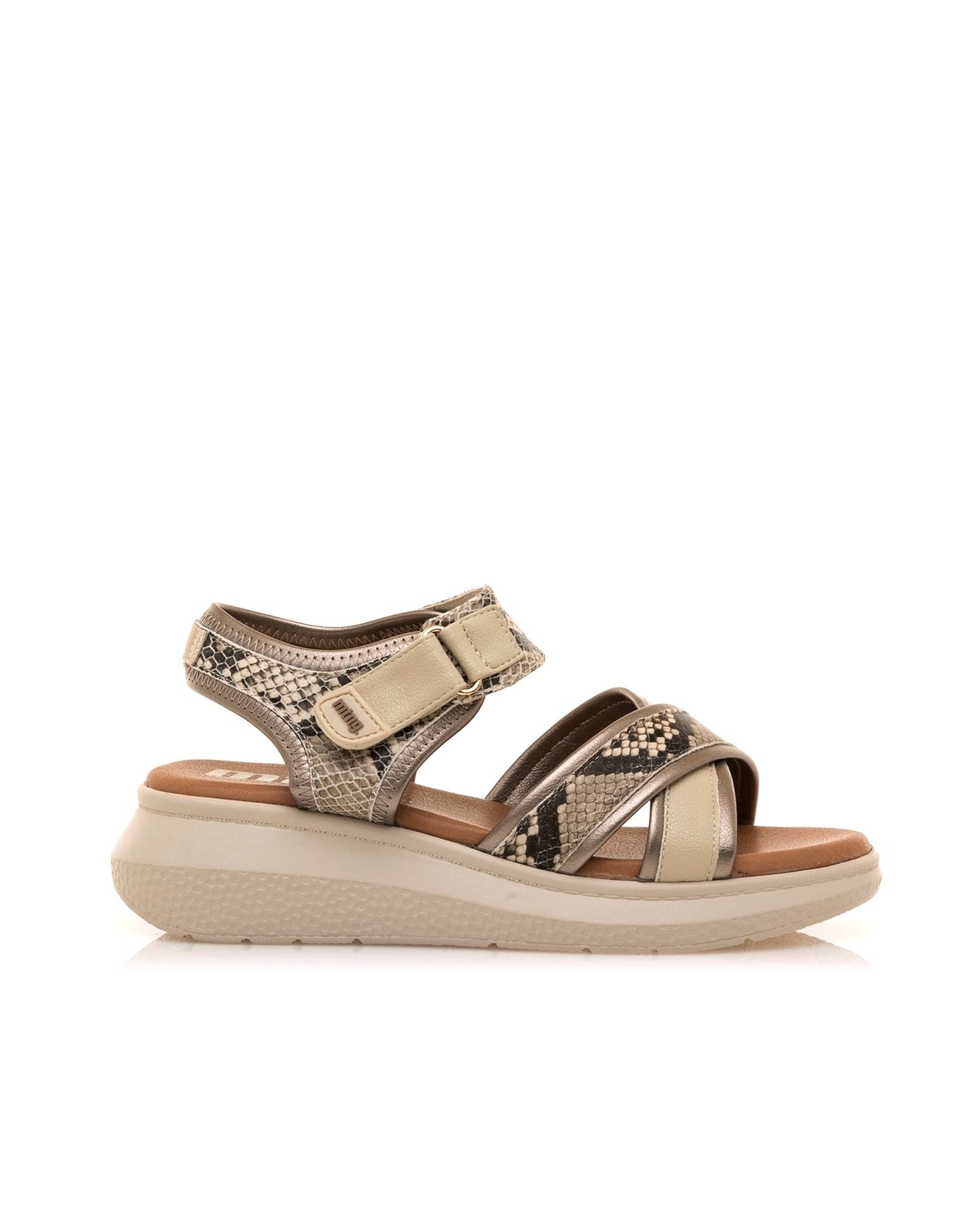 Mustang - Sandalias de cuña de mujer con tiras cruzadas.