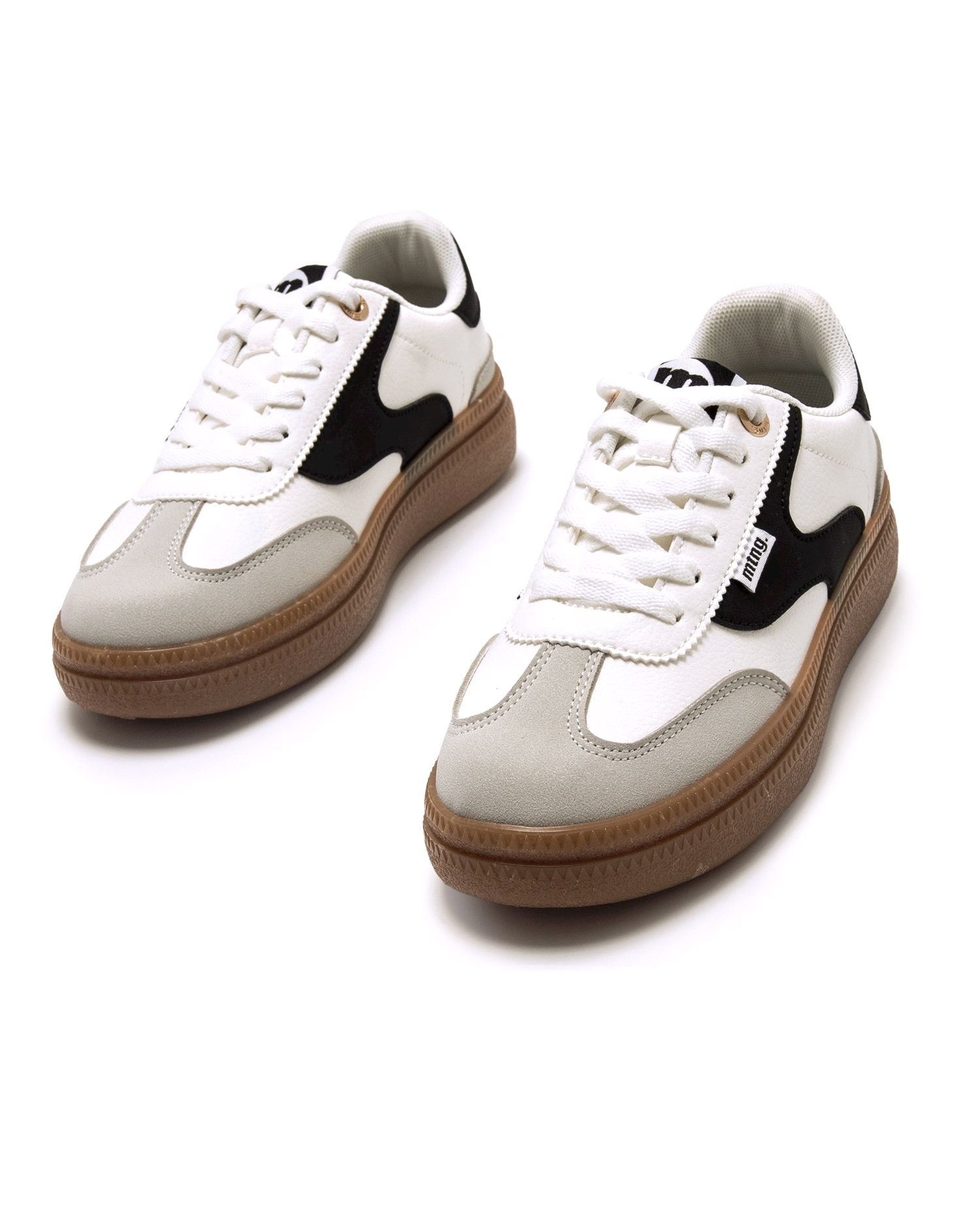 Zapatillas deportivas de mujer con piso grueso - Mustang - Blanco Blanco-3