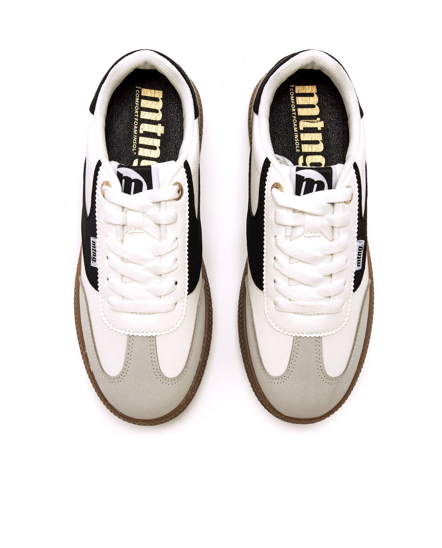 Zapatillas deportivas de mujer con piso grueso - Mustang - Blanco Blanco-4