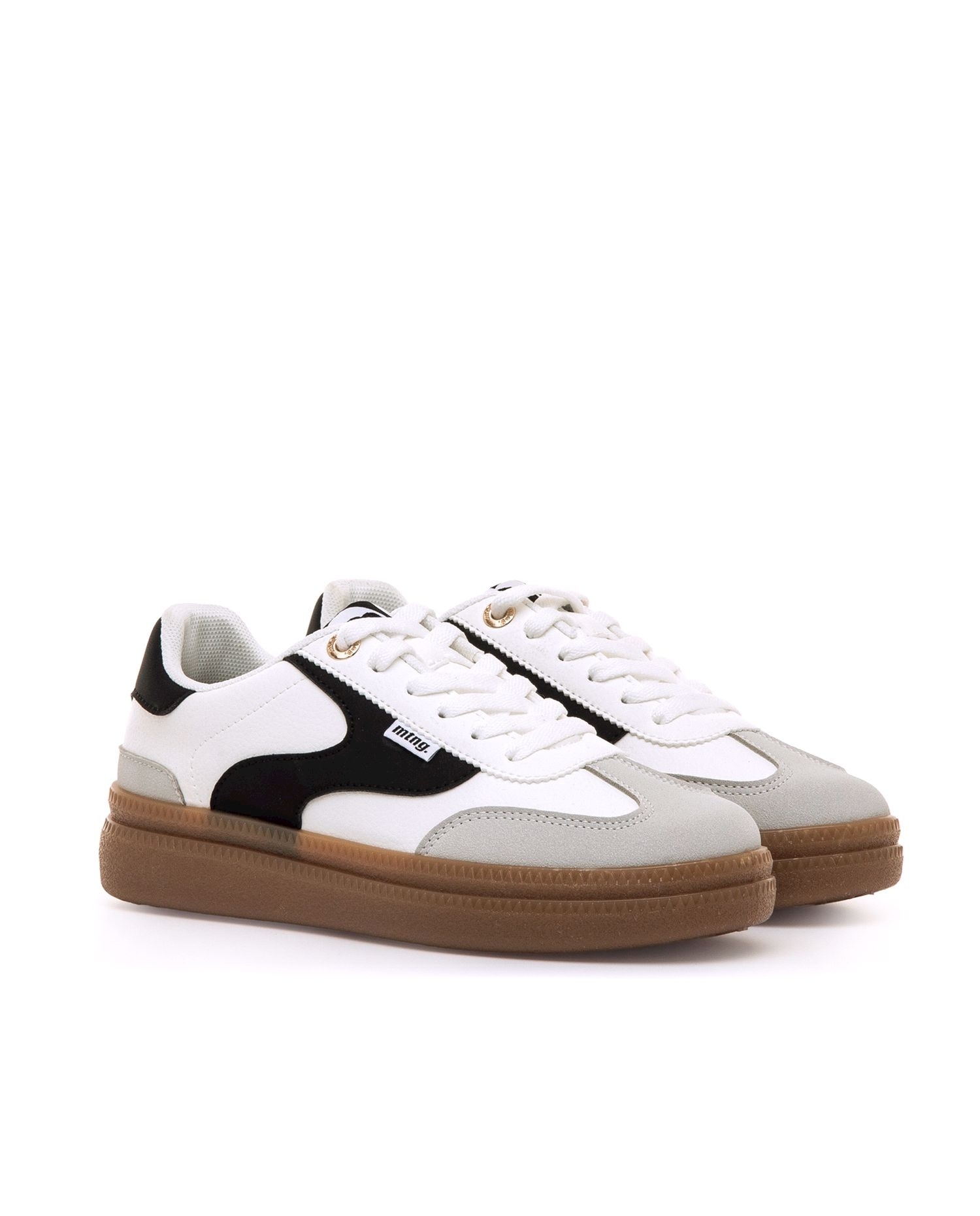 Zapatillas deportivas de mujer con piso grueso - Mustang - Blanco Blanco-5