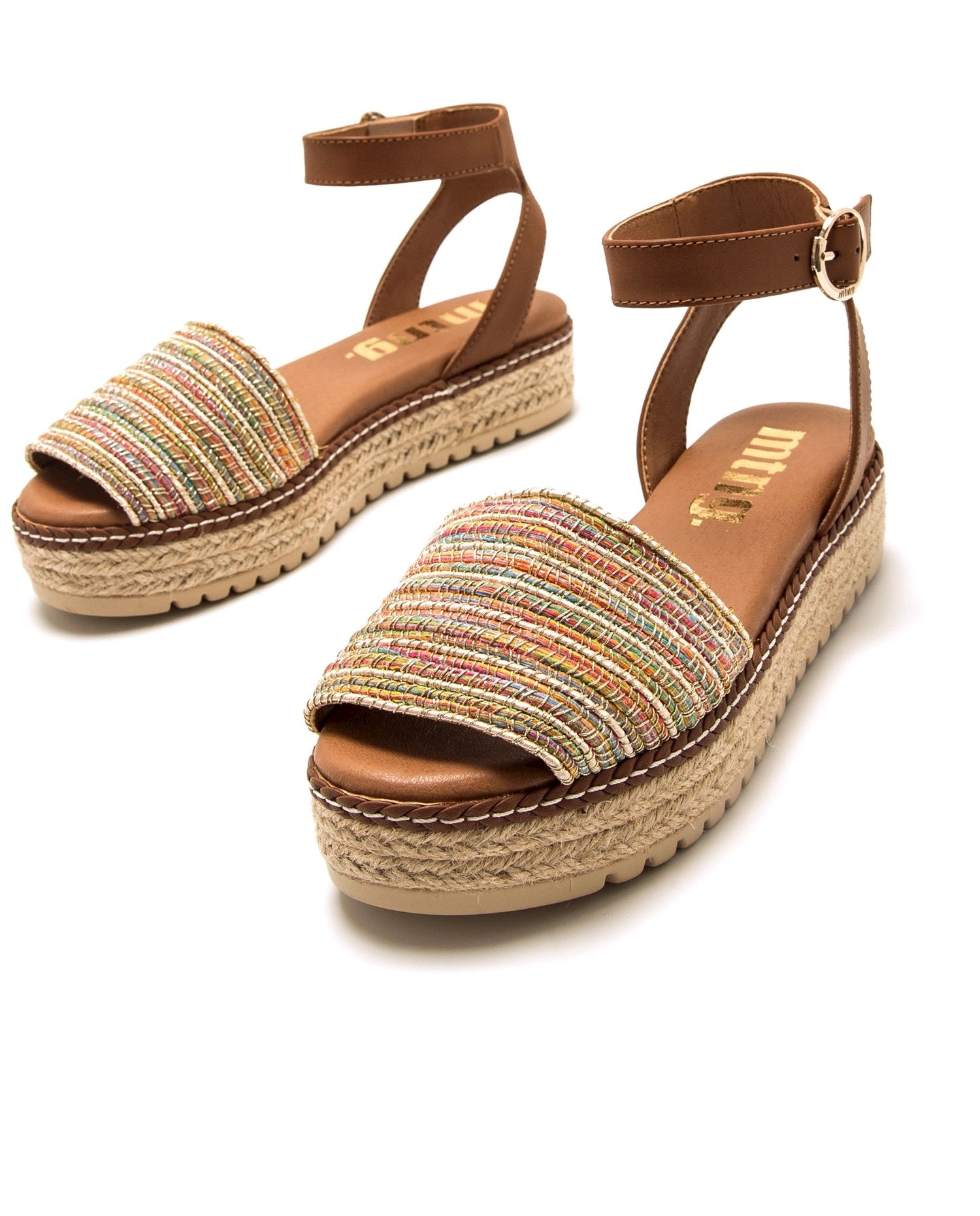 Sandalias planas de mujer con piso grueso - Mustang - Arena Natural-3