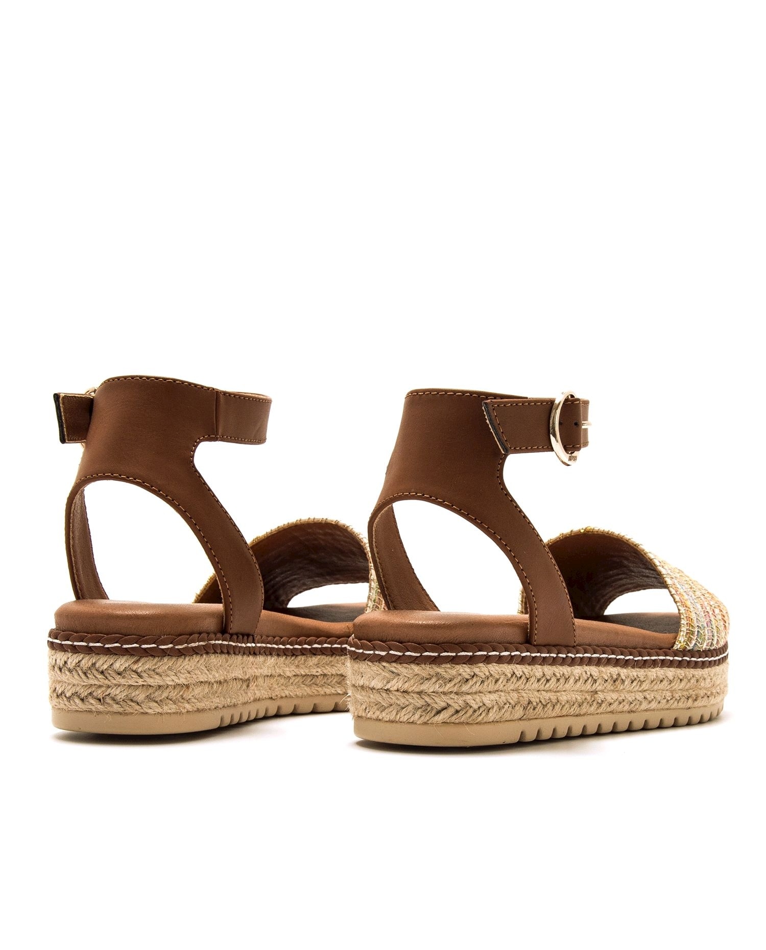 Sandalias planas de mujer con piso grueso - Mustang - Arena Natural-2