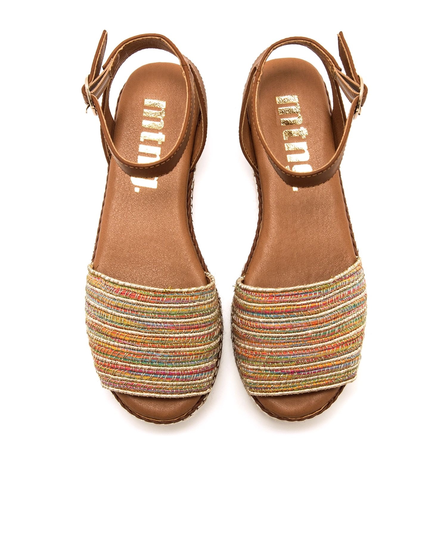 Sandalias planas de mujer con piso grueso - Mustang - Arena Natural-4