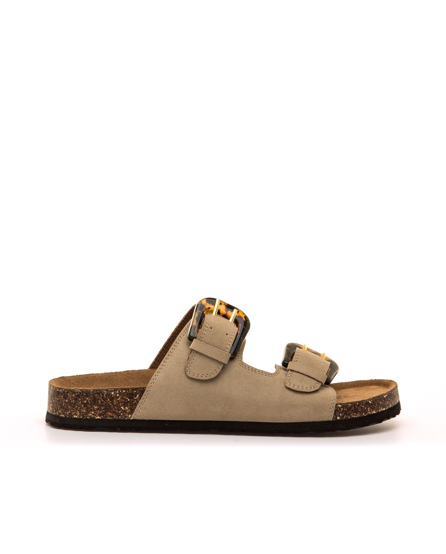 Sandalias con tiras de mujer con piso bio - Mustang - Natural Natural-1