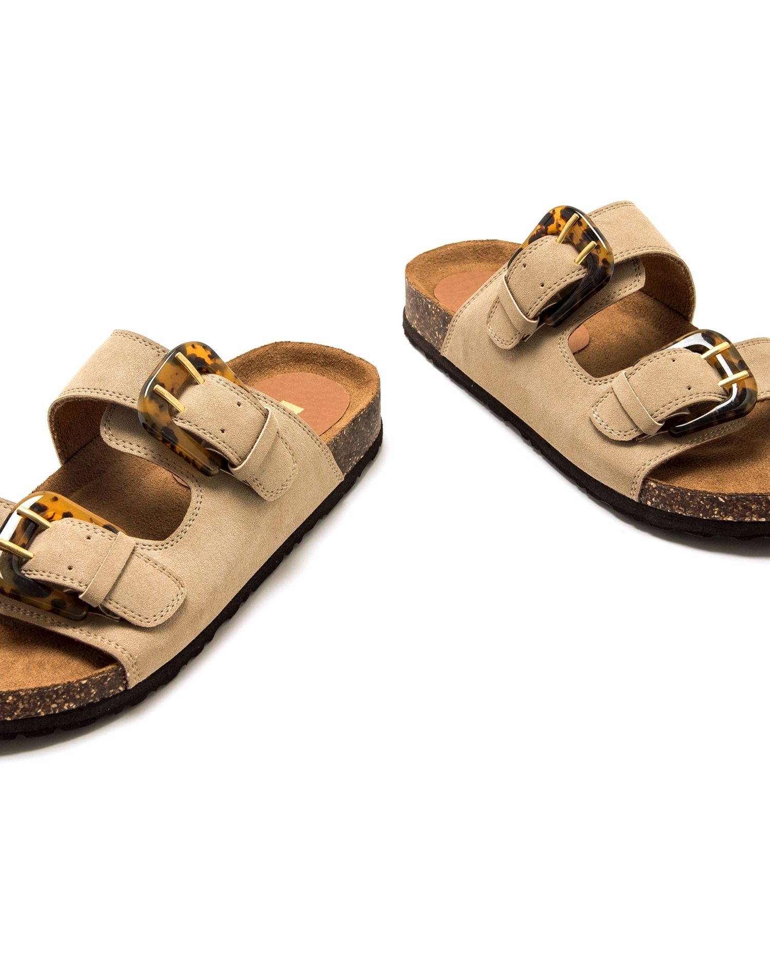 Sandalias con tiras de mujer con piso bio - Mustang - Natural Natural-3