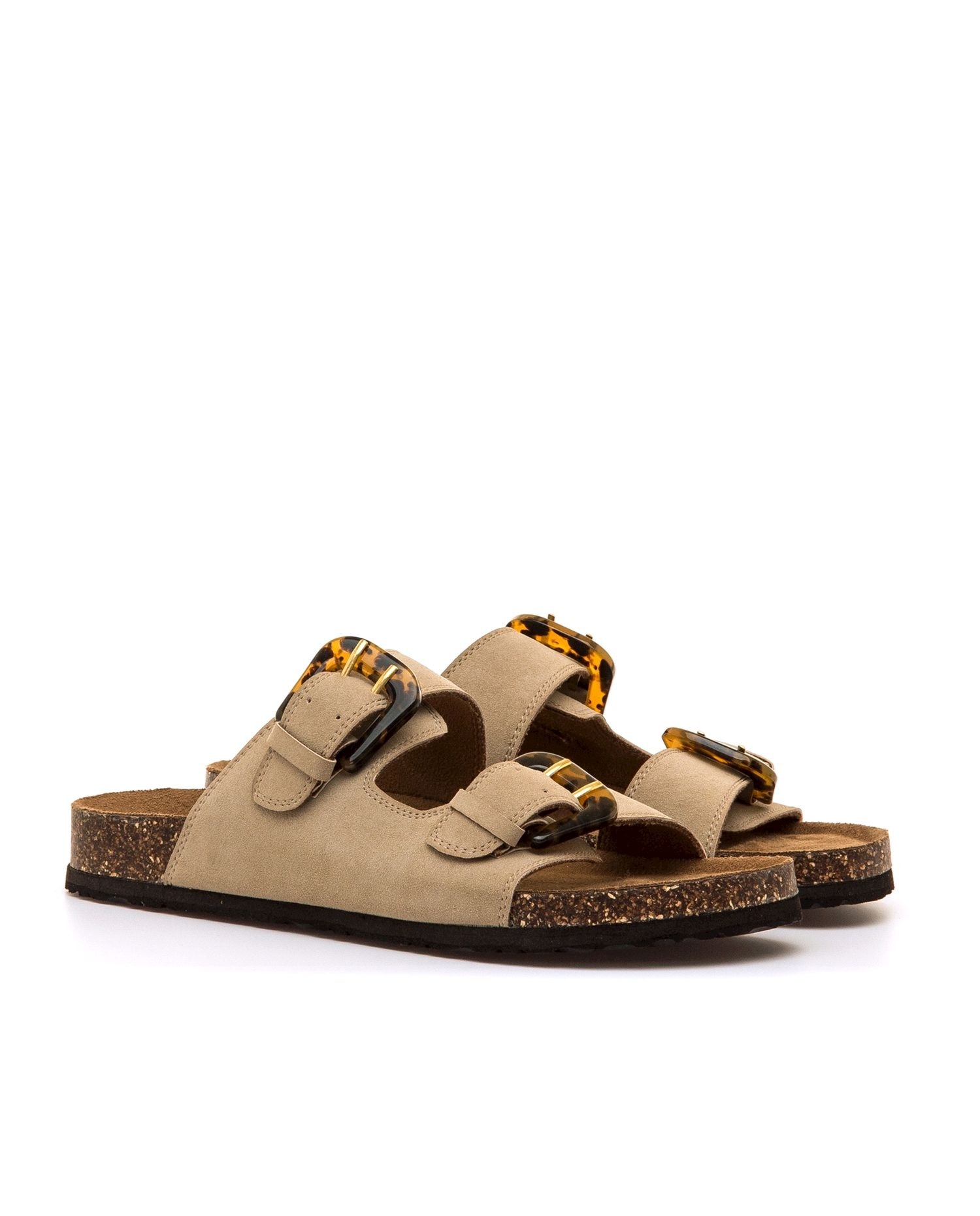 Sandalias con tiras de mujer con piso bio - Mustang - Natural Natural-5